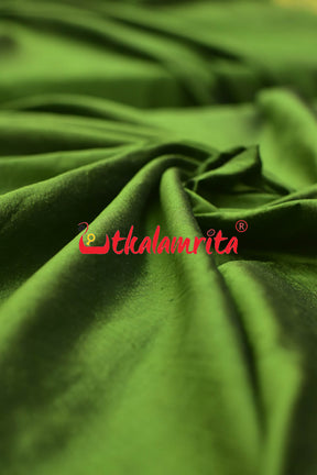 Onion Green Bandha Border Silk (Fabric)