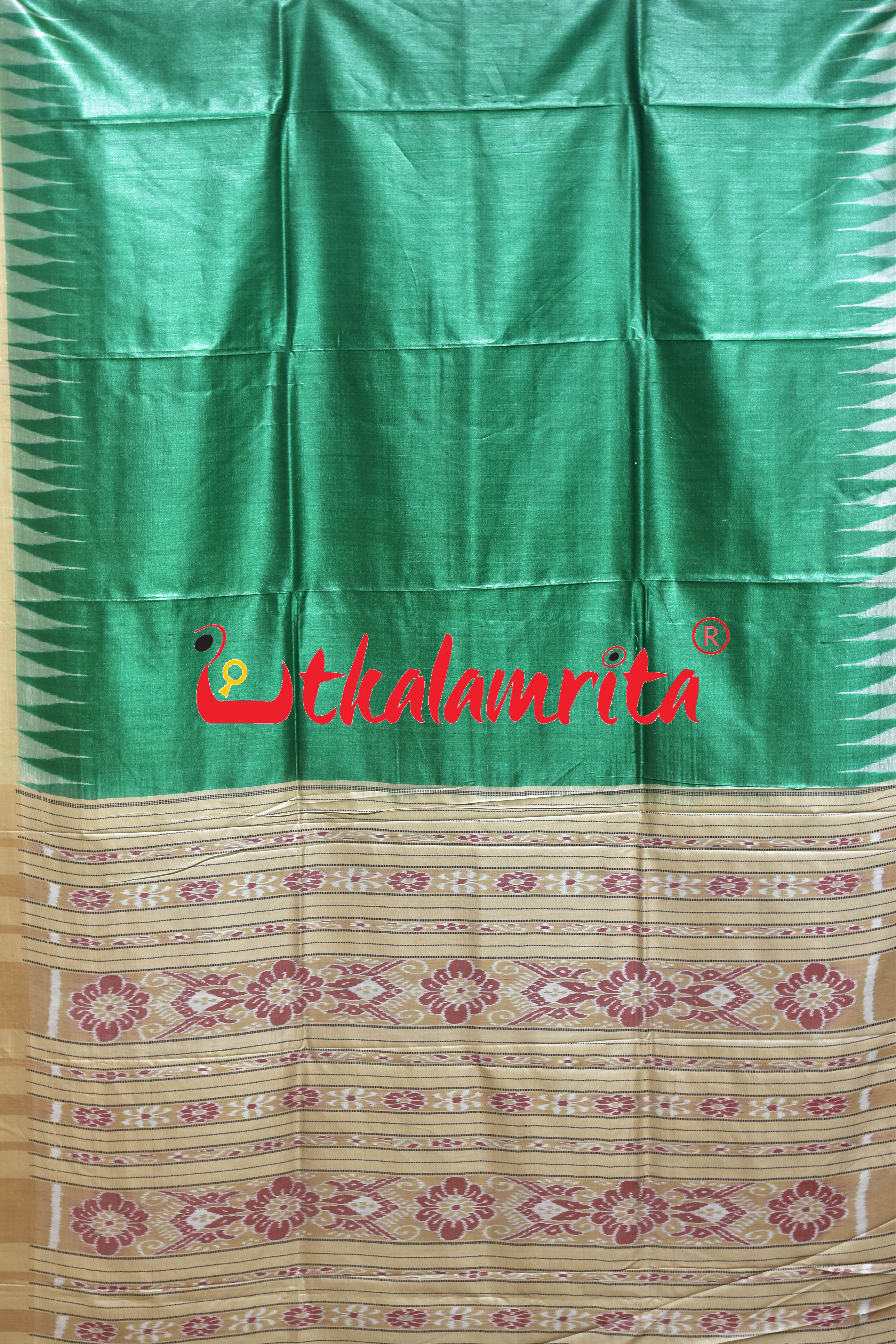 Green Fine Gopalpur Tussar Silk Saree