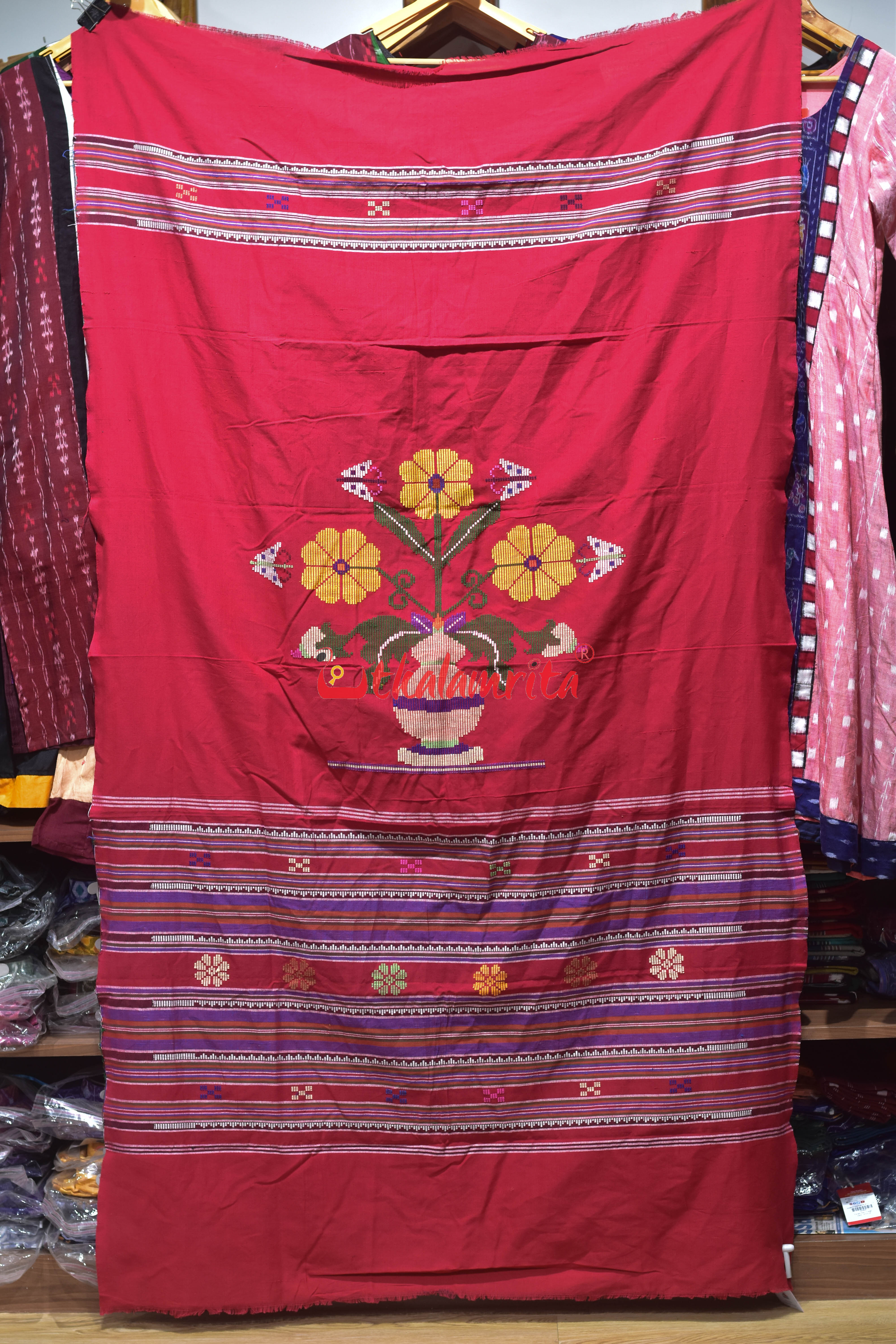 Dhalapathara Red Gacha Kalasa (Curtain)