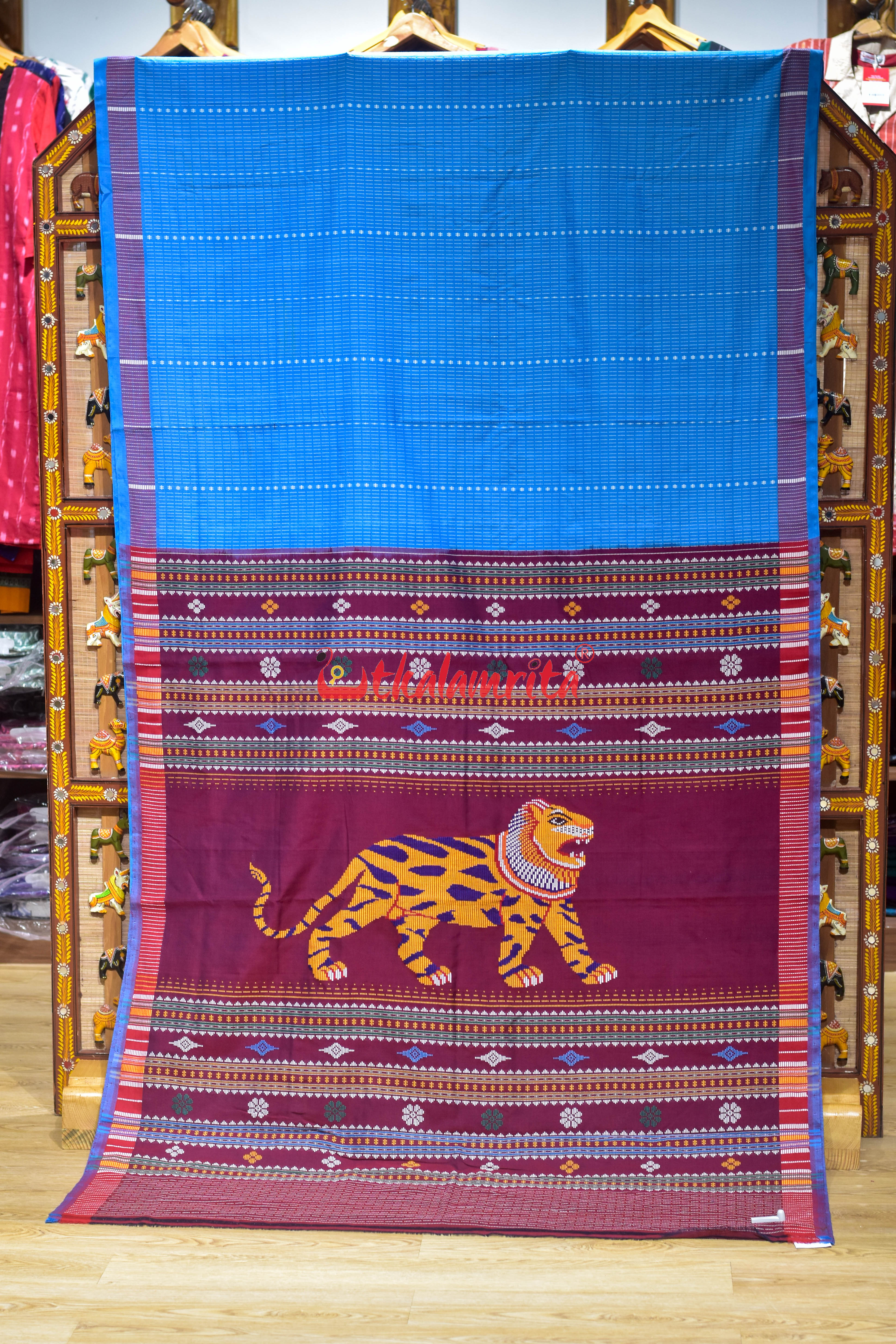 Surf BlueTiger Dhalapathara Cotton Saree