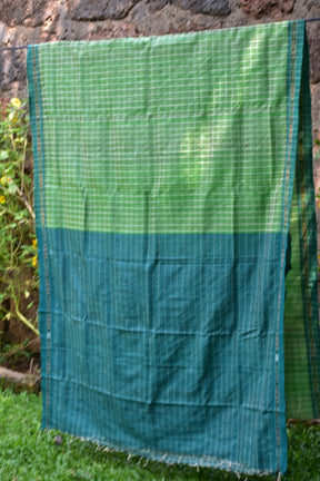 Green Eri Mulberry Tussar Khandua Silk Saree