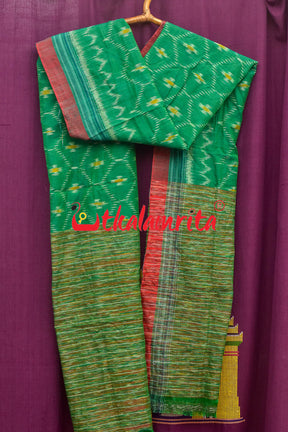 Green Yellow Kothi Pasapali (Dupatta)