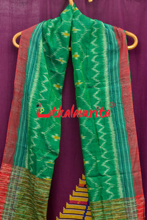 Green Yellow Kothi Pasapali (Dupatta)