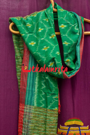 Green Yellow Kothi Pasapali (Dupatta)