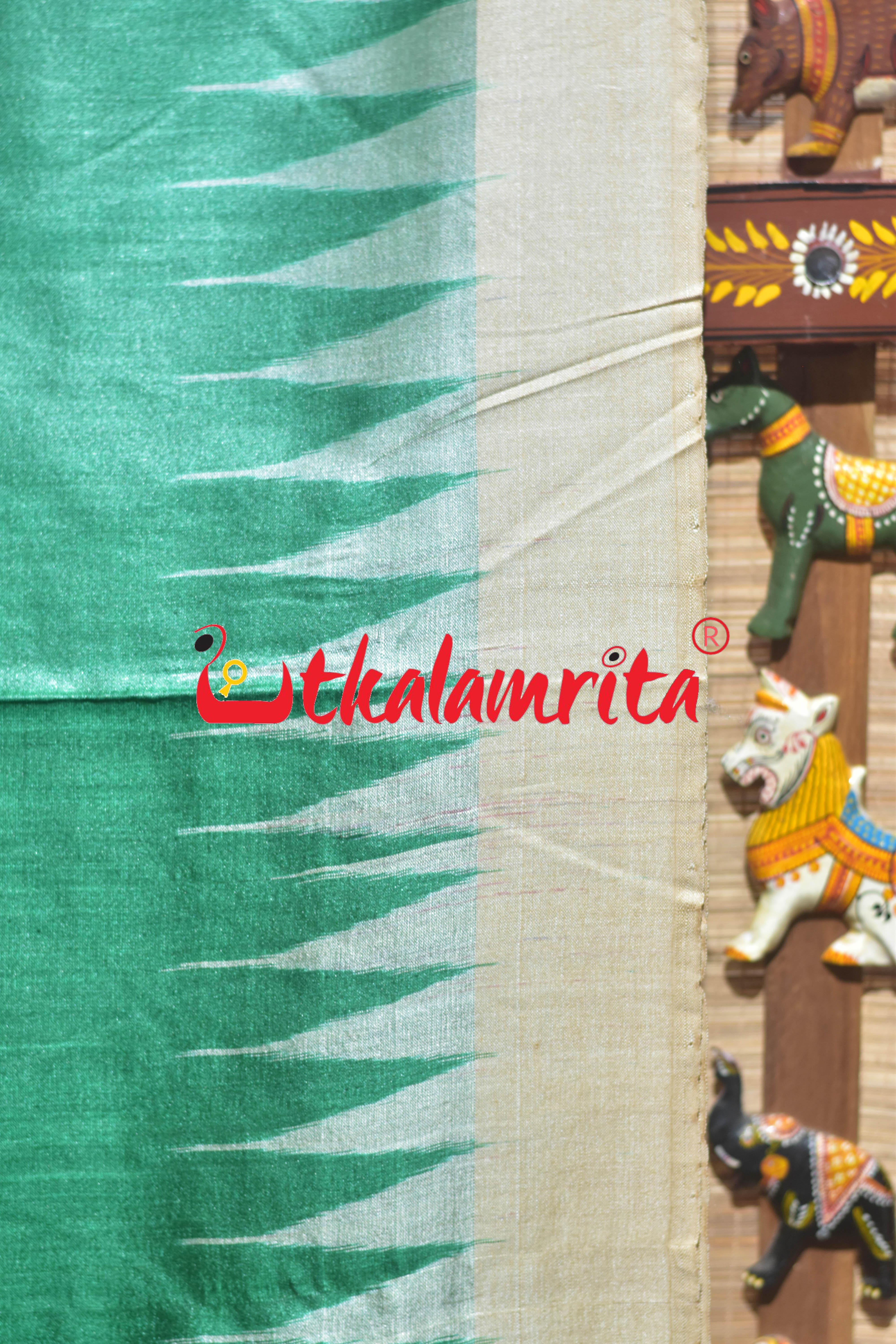 Green Fine Gopalpur Tussar Silk Saree