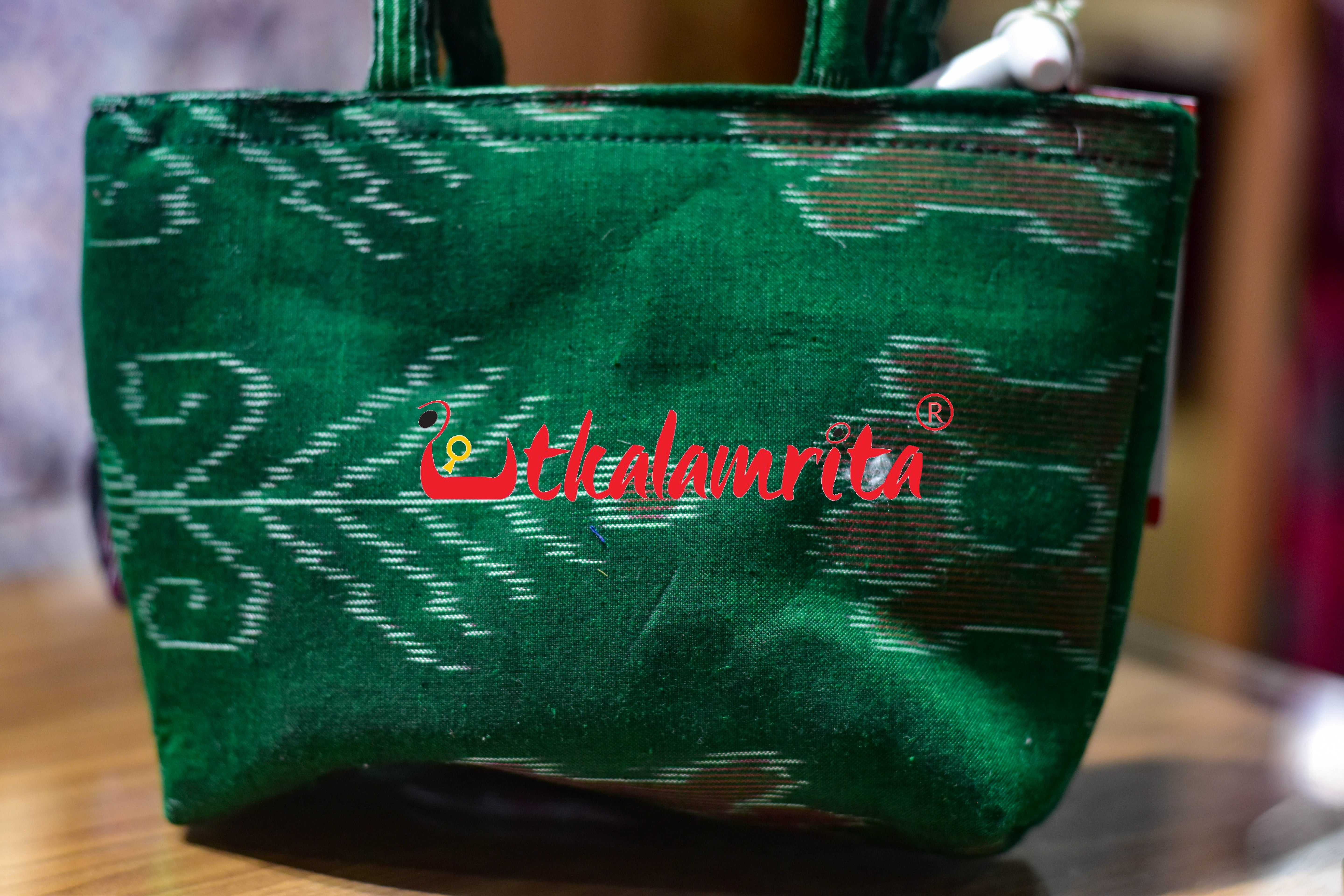 Green Long Fish Bandha Mini Vanity Bag