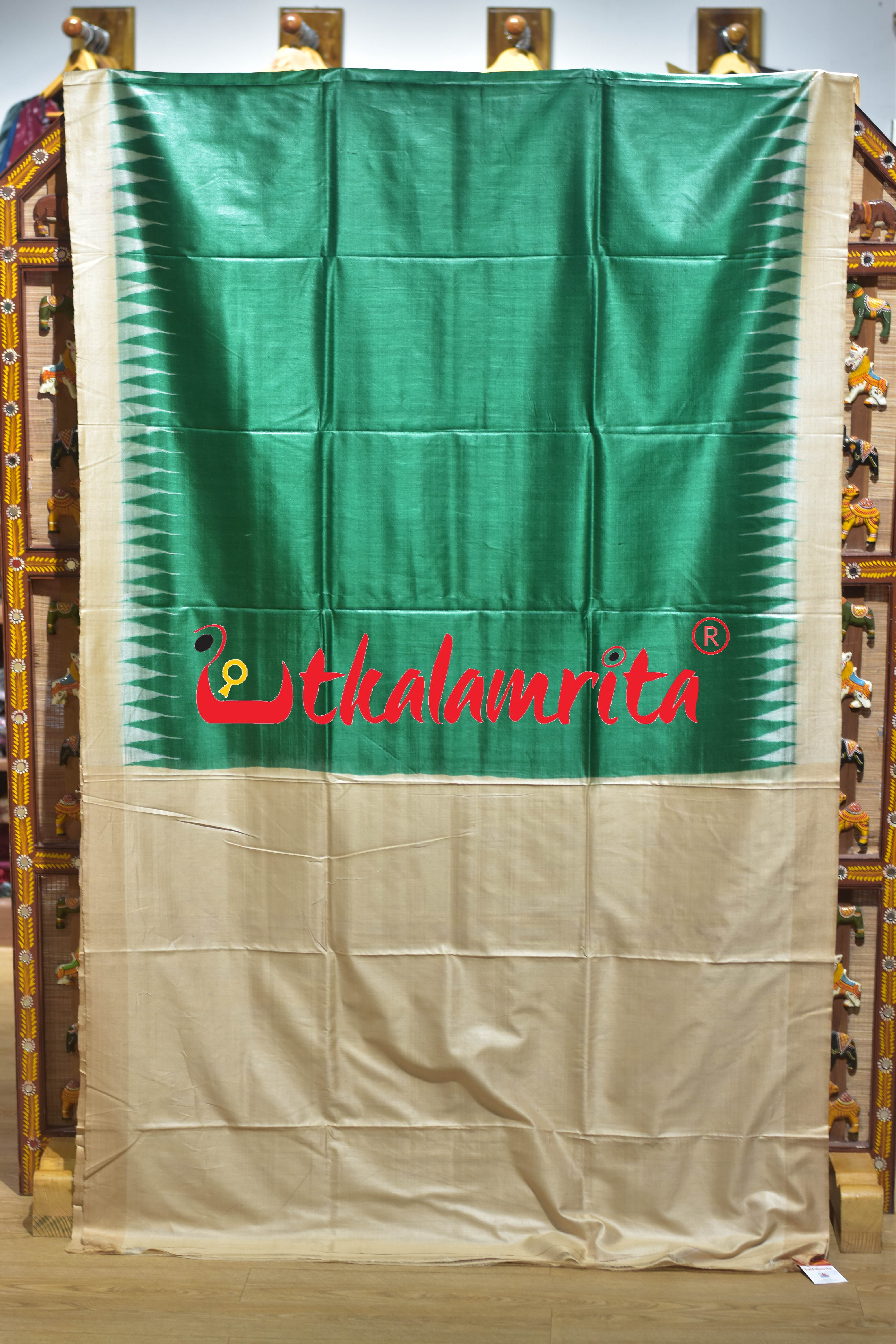 Green Fine Gopalpur Tussar Silk Saree