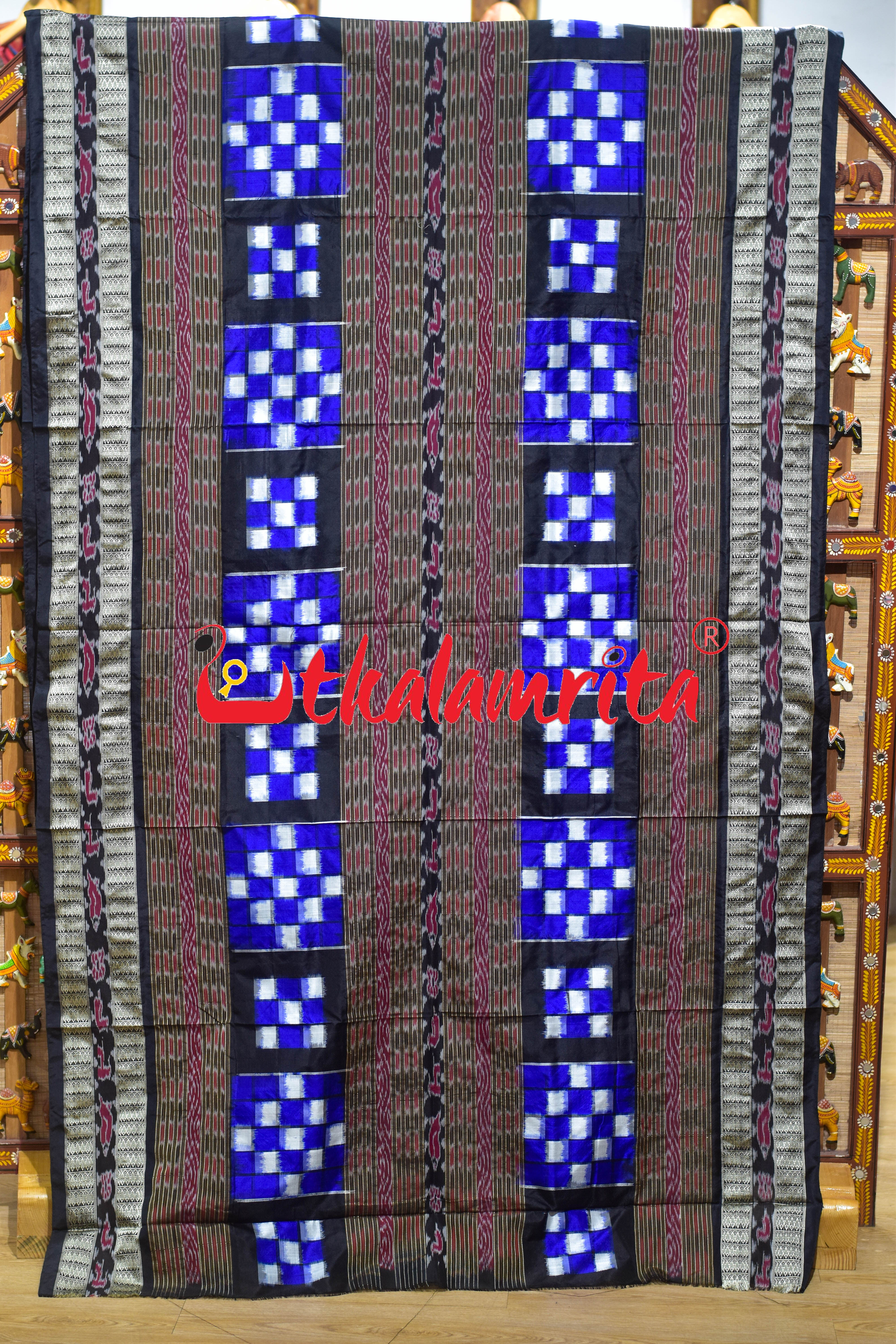 Royal Blue Bichitrapuri Sambalpuri Silk Saree