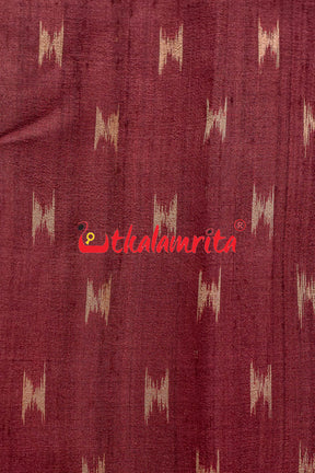 Body Ikat Wine Color Tussar (Kid Boy Jacket)