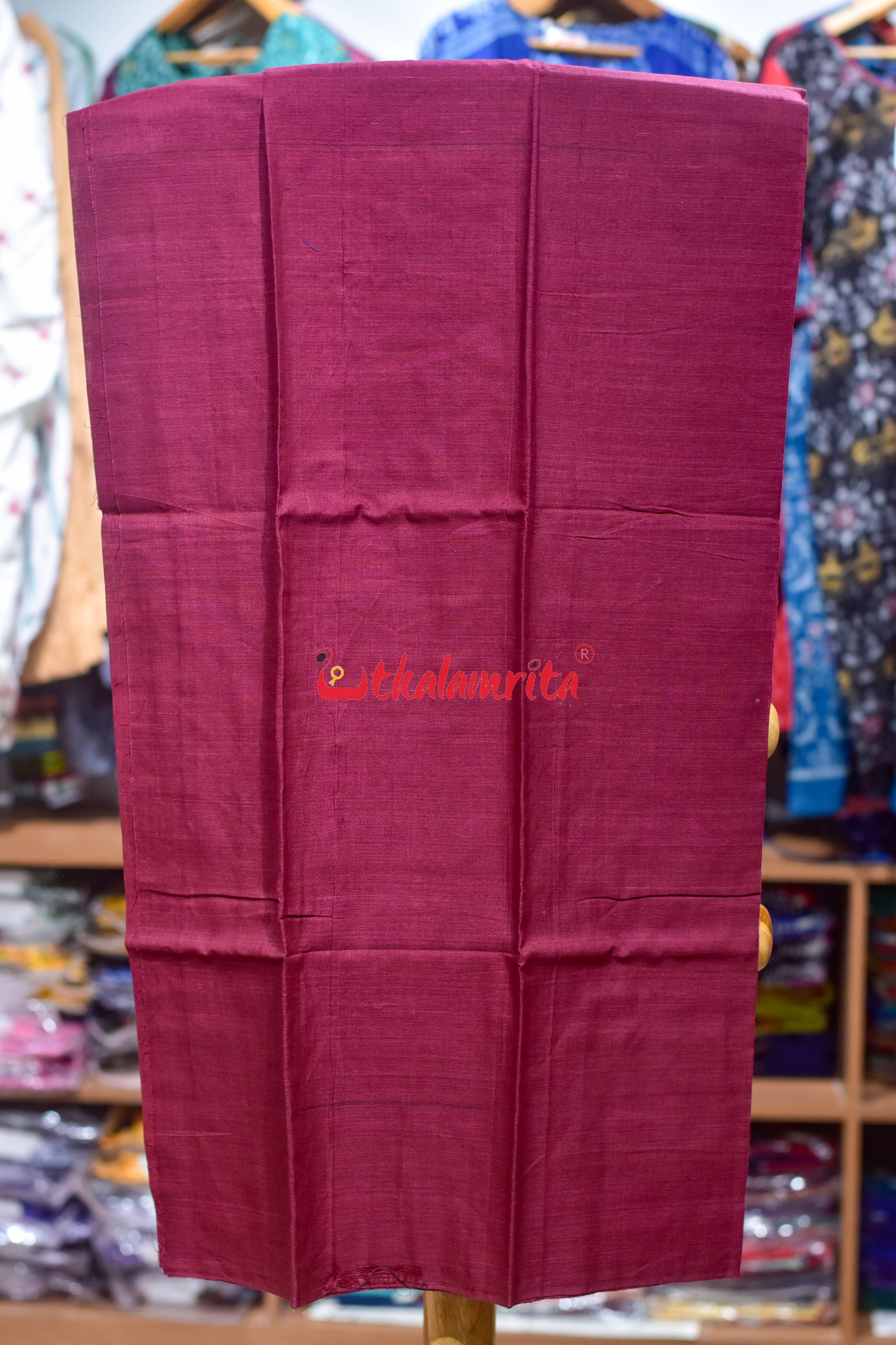 Blue Maroon Simple Pasapali Flower Dress Set
