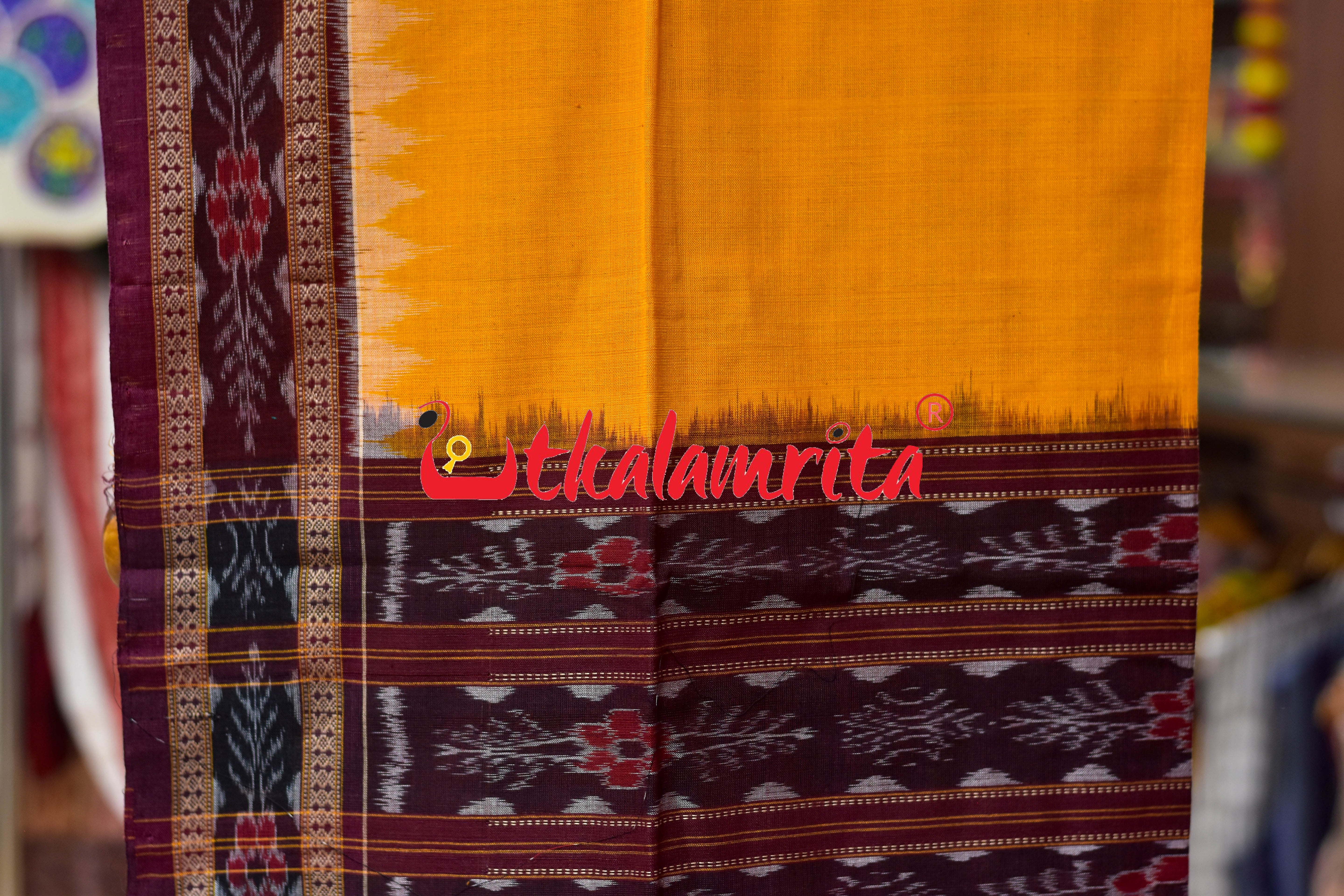 Dark Maroon Yellow Jodi Tribals Cotton Dress Set