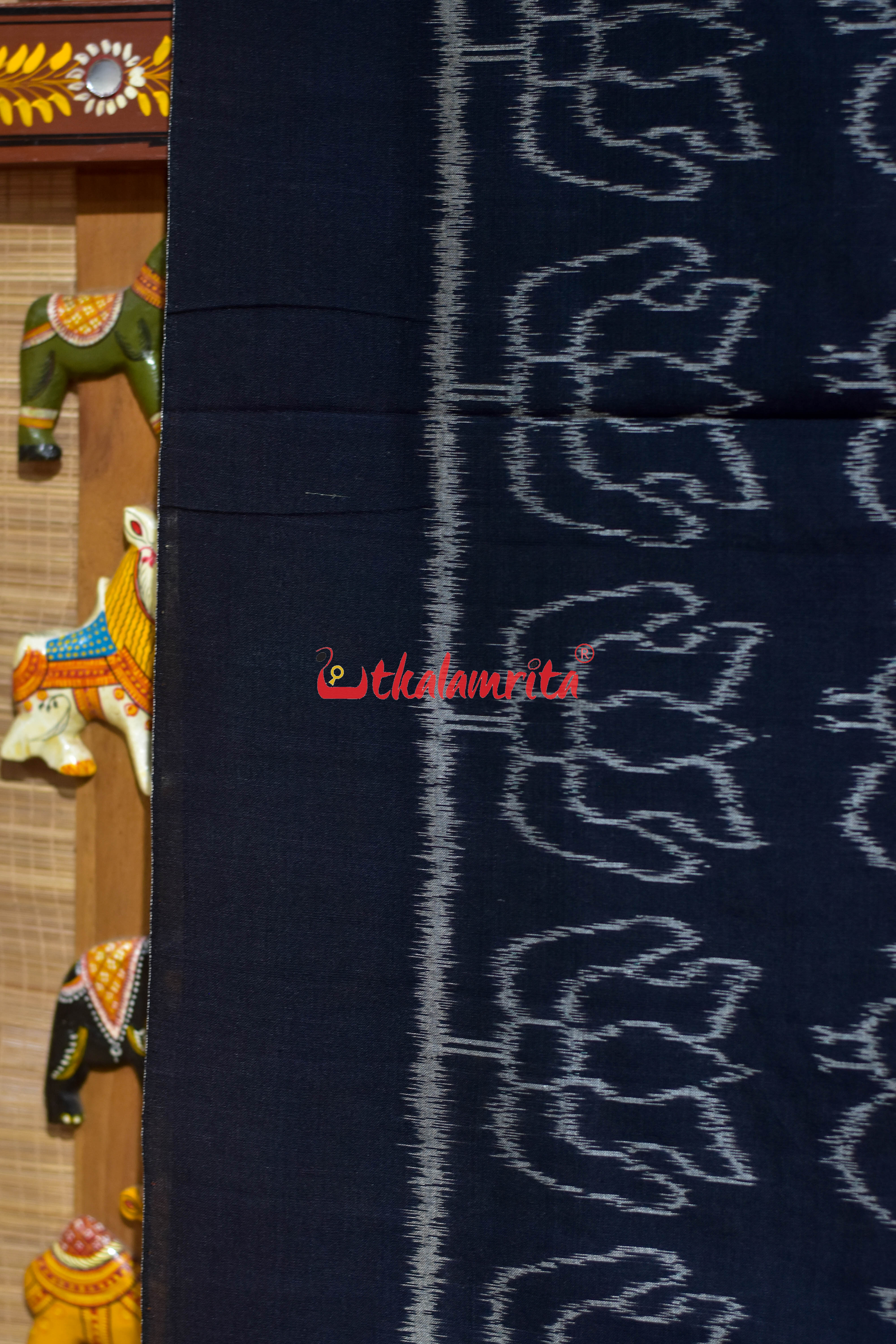 Black Nabakothi Khandua Cotton Saree