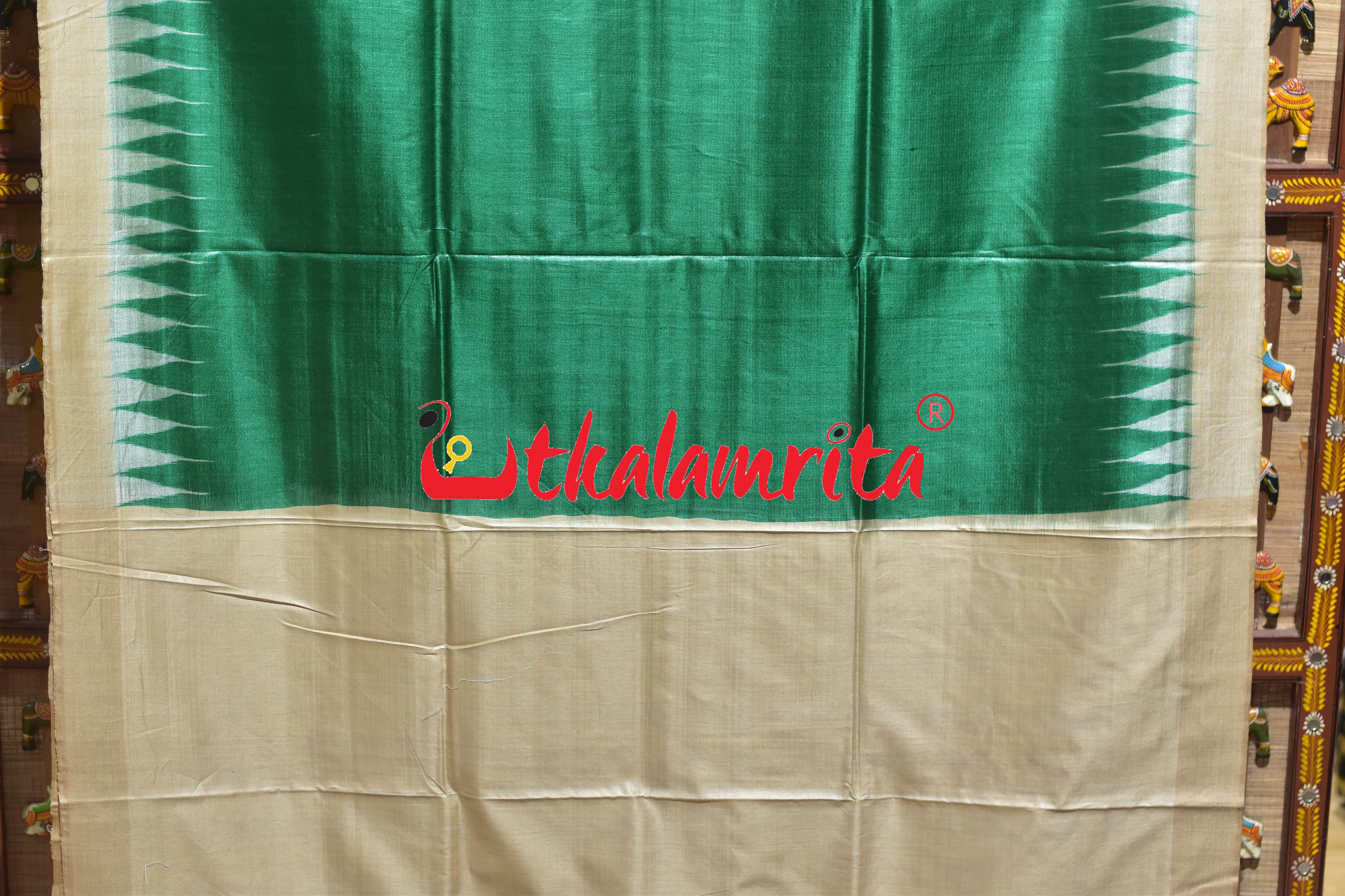 Green Fine Gopalpur Tussar Silk Saree