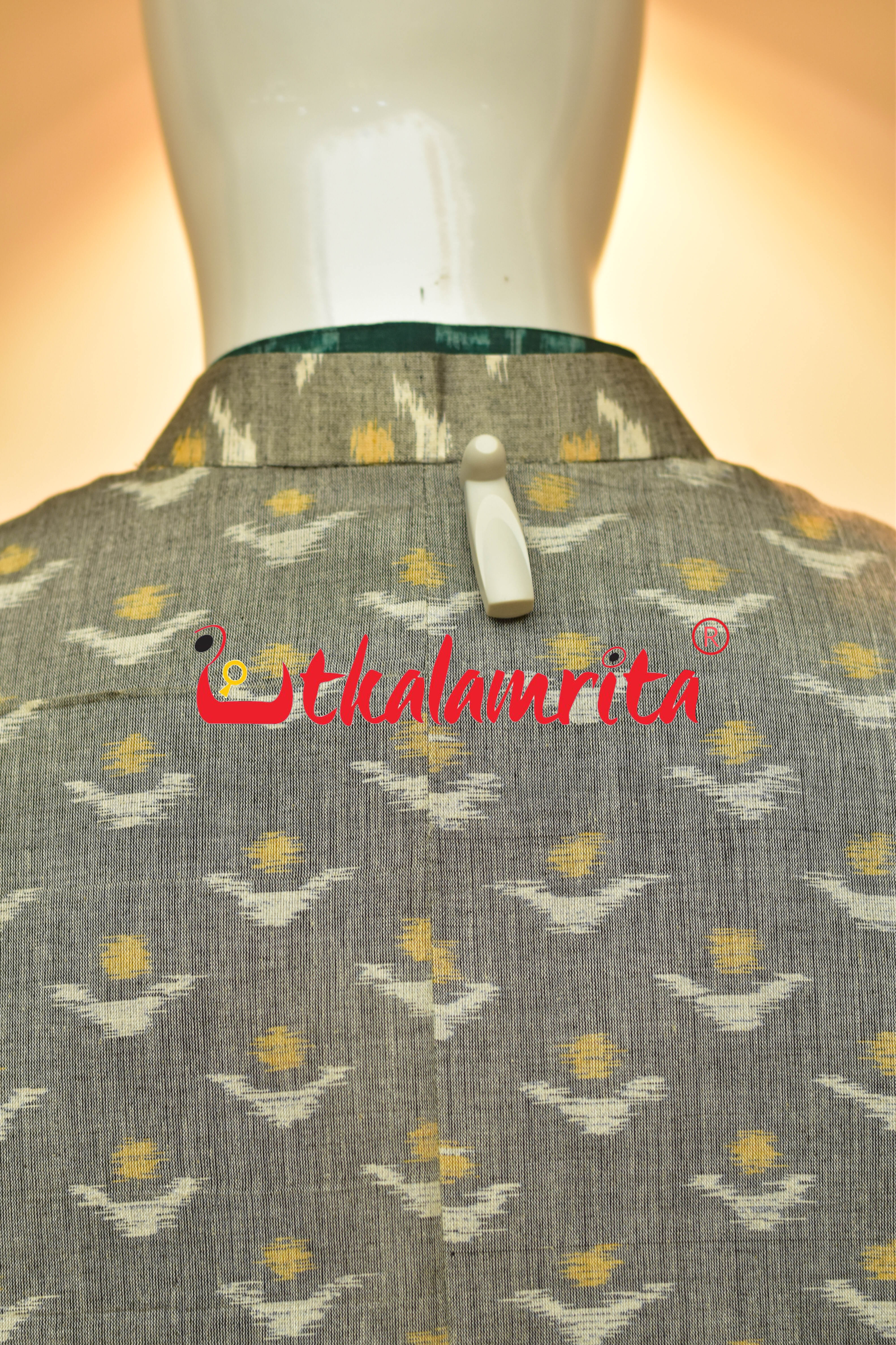 Grey Yellow Chandrika Ikat (Modi Jacket)