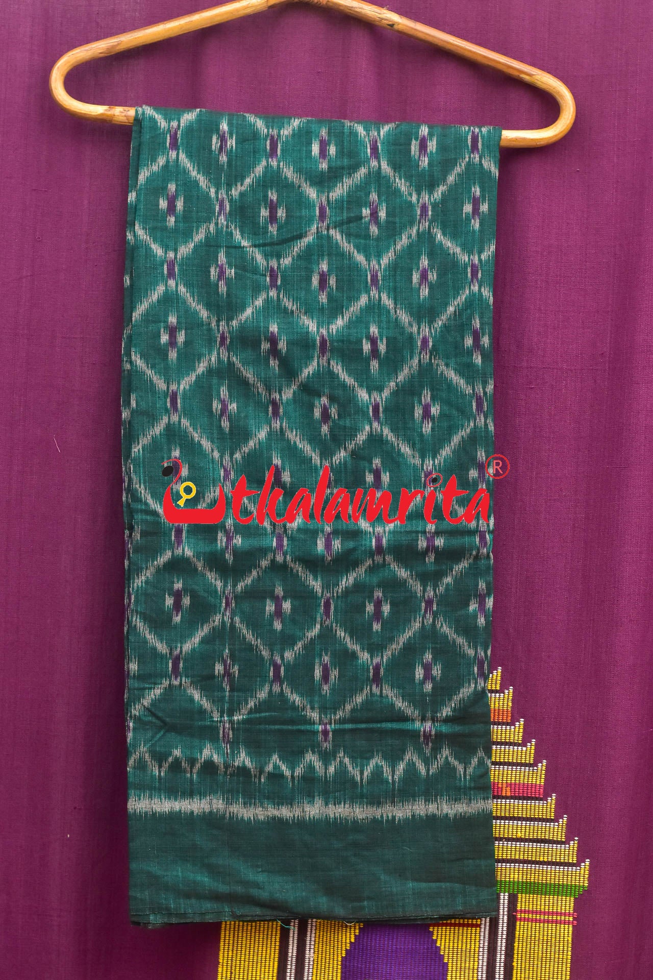 Bottle Green with Kothi Pasapali (Dupatta)