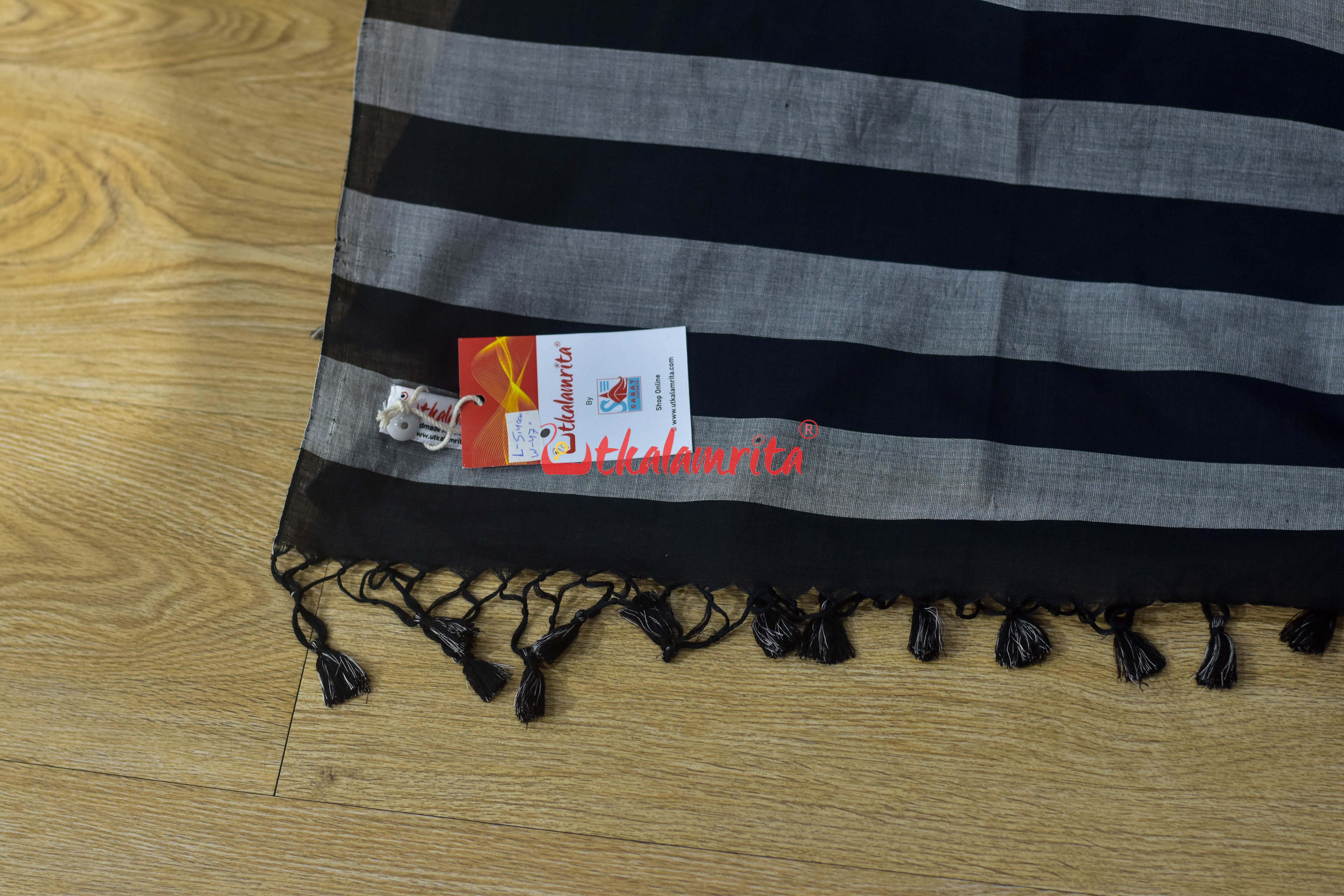 Black Nabakothi Khandua Cotton Saree