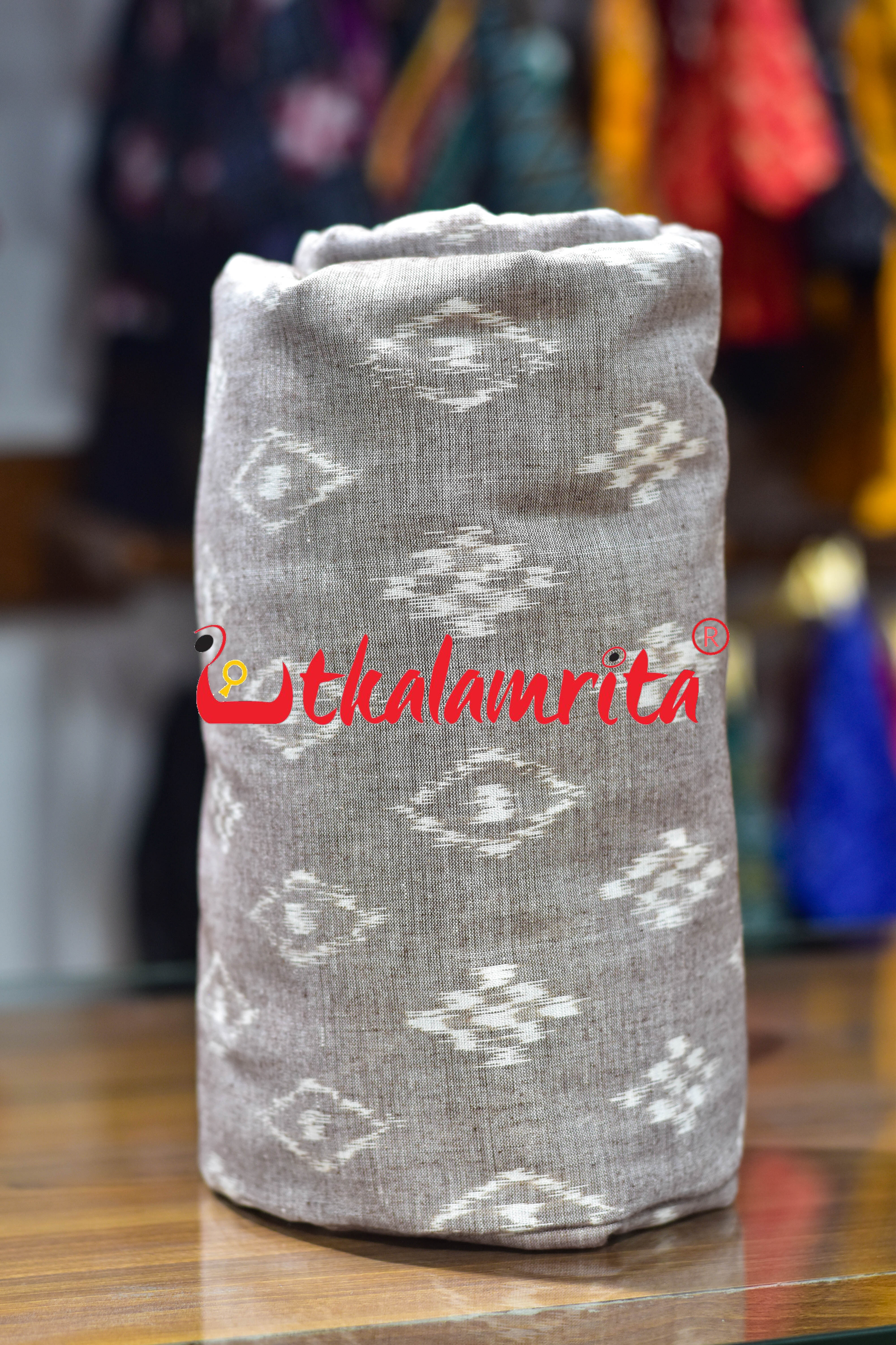 Gol Thikiri Single Ikat Pasapali Light Coffee (Fabric)