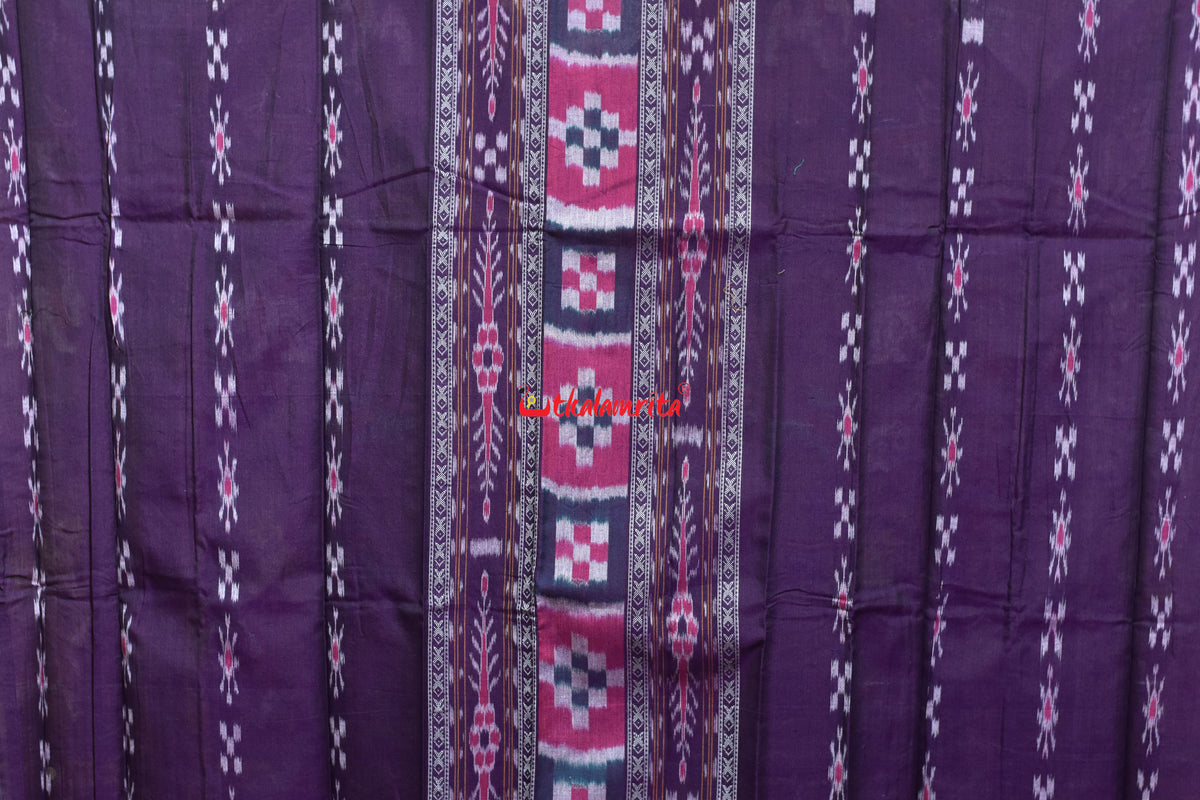 Jamun Green Middle Pasapali Flower Ikat Dress Set