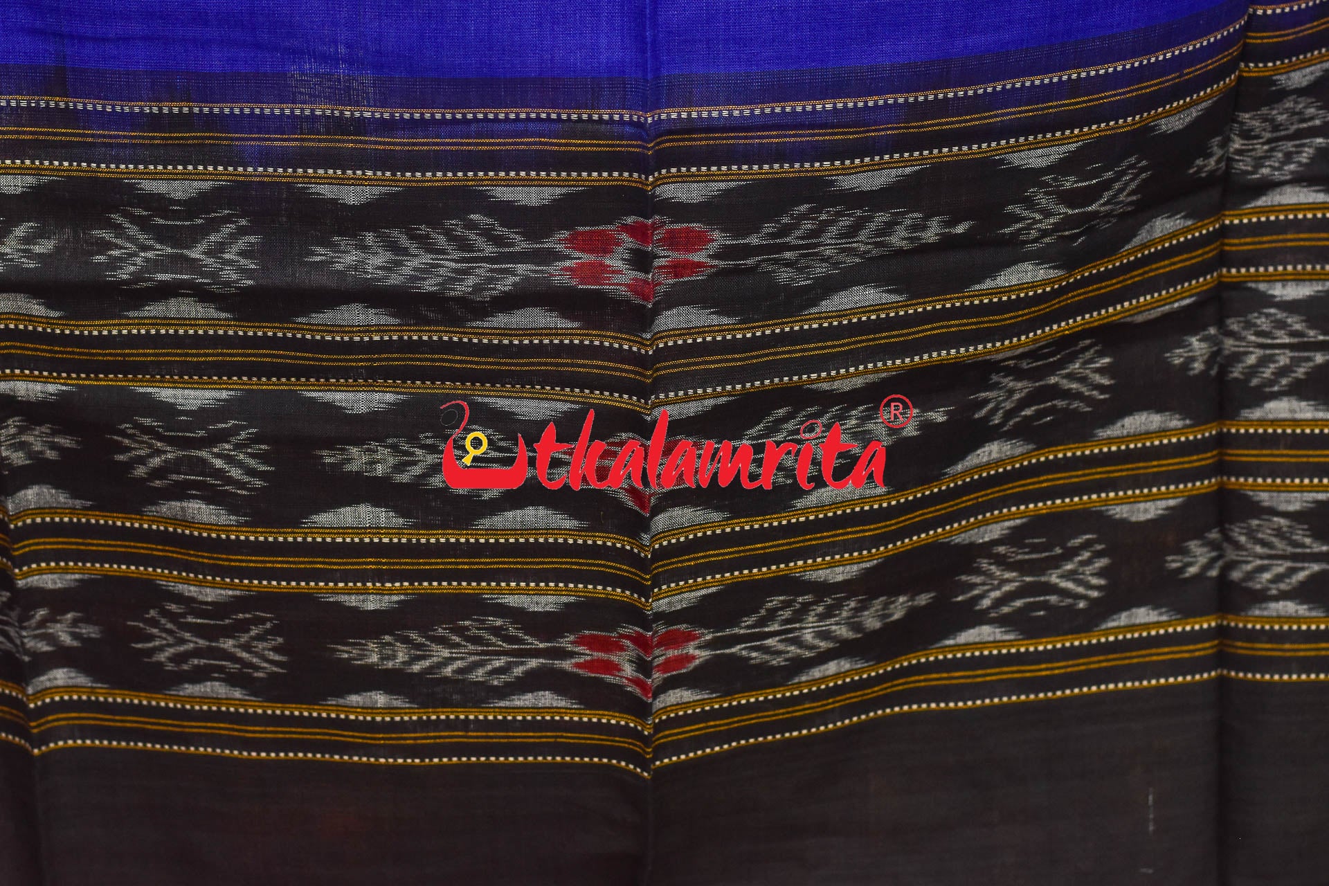 Pasapali Tribal Black Blue Sambalpuri Cotton Dress Set