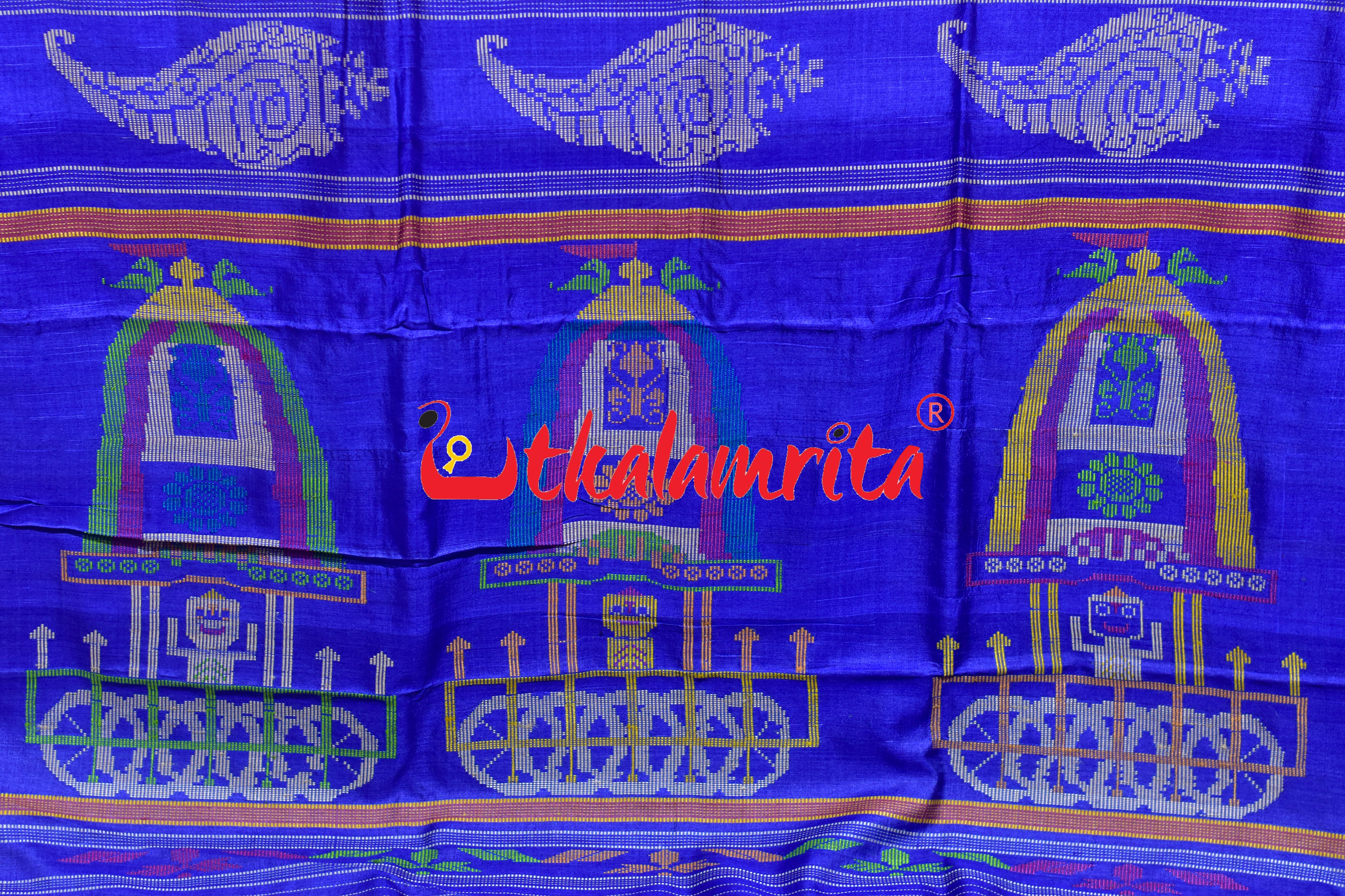 Red Purple Double Shade Phoda Anchal Gopalpur Tussar Saree