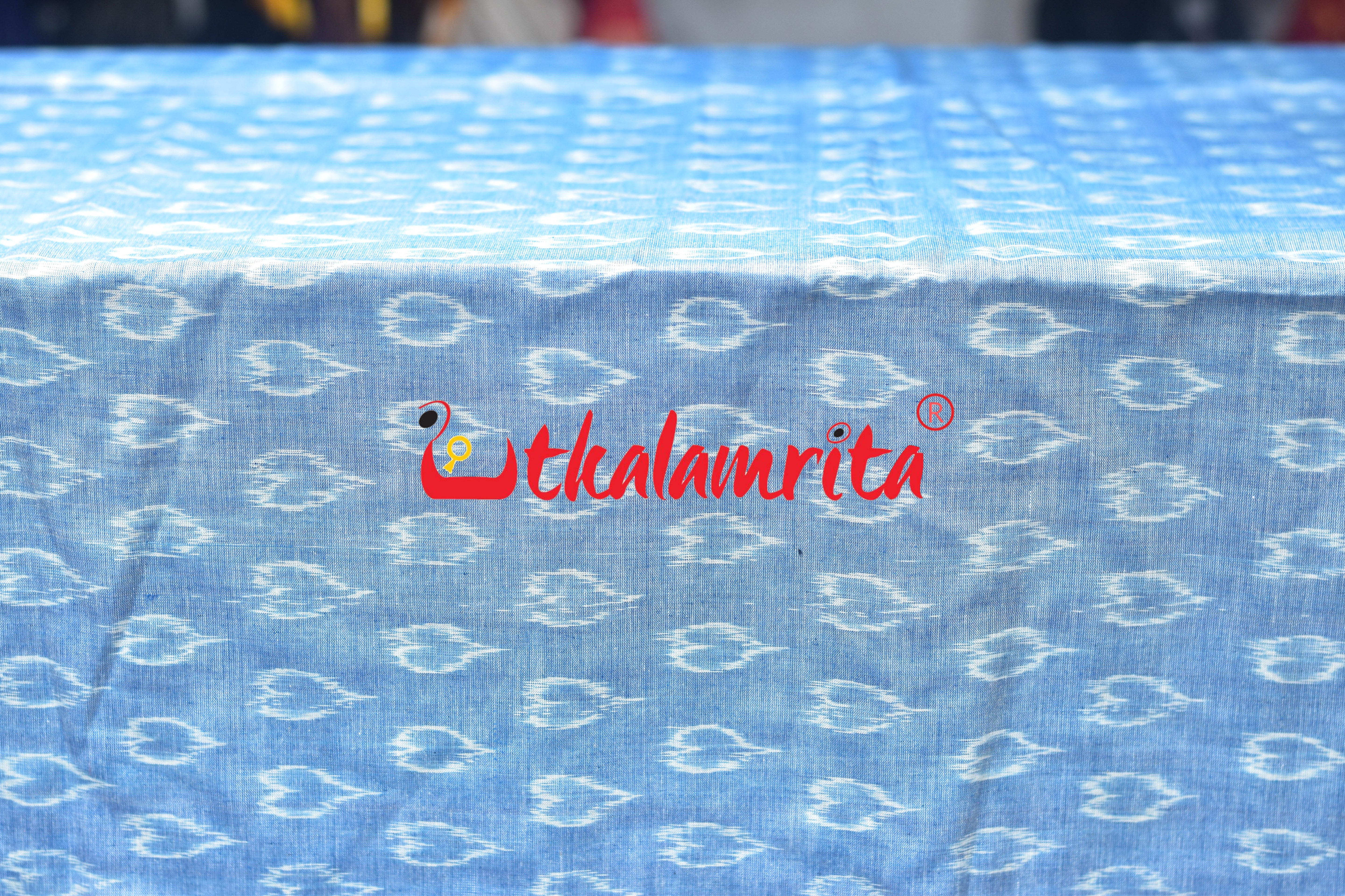 Blue Hearts Single Ikat Cotton (Fabric)