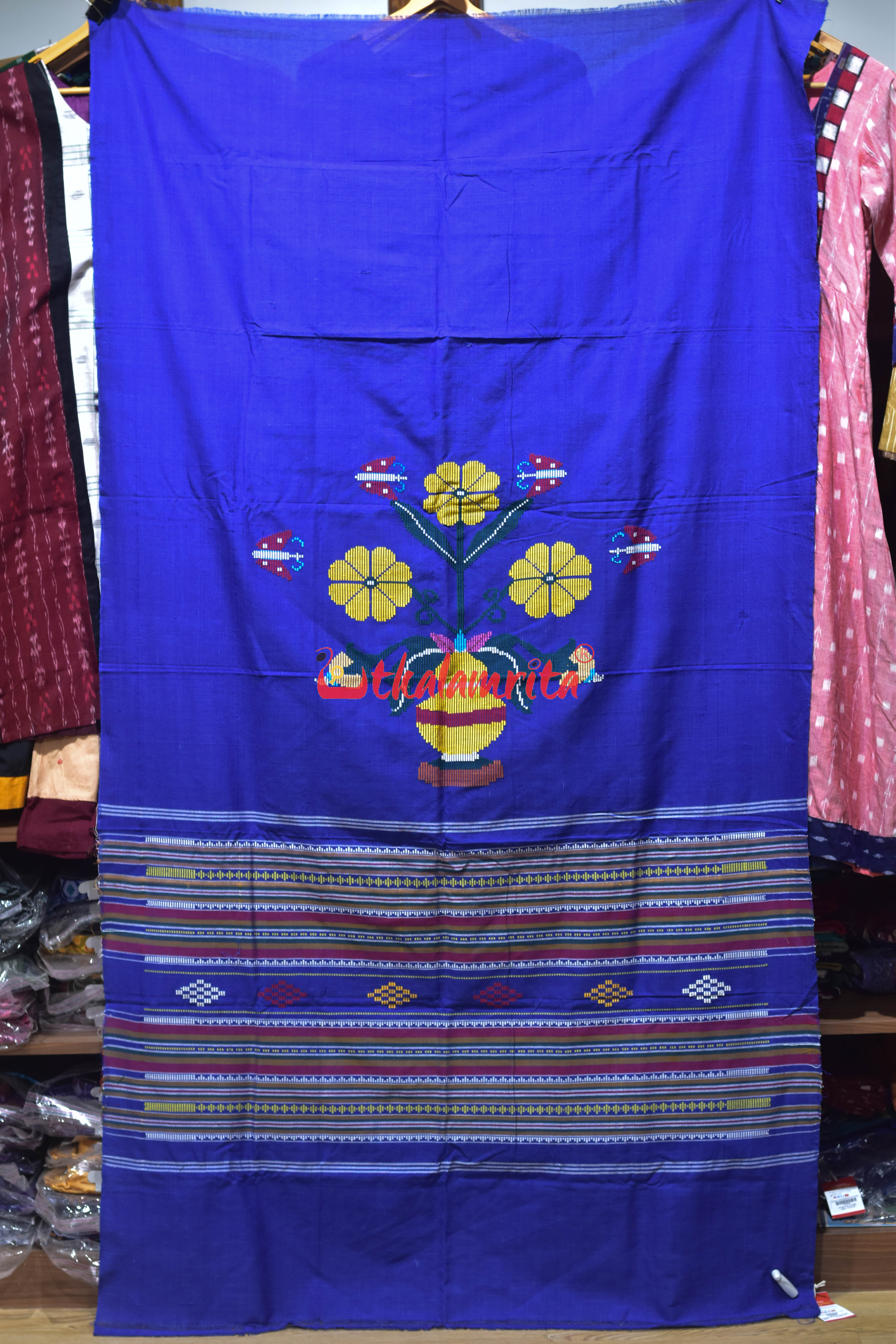 Dhalapathara Blue Gacha Kalasa (Curtain)