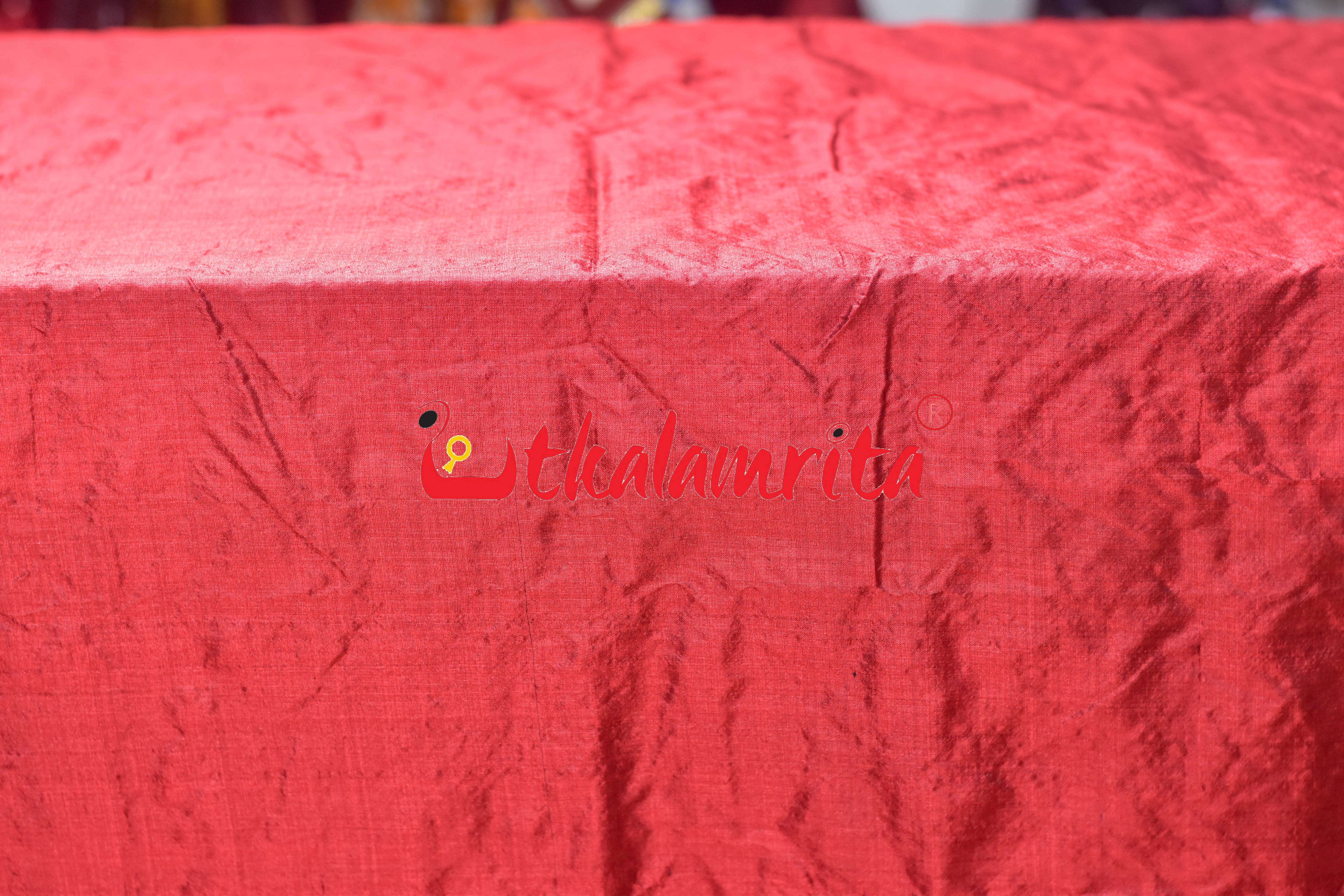 Maroon Arrows Bandha Silk (Fabric)