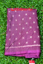 Body Ikat Wine Color Tussar (Fabric)