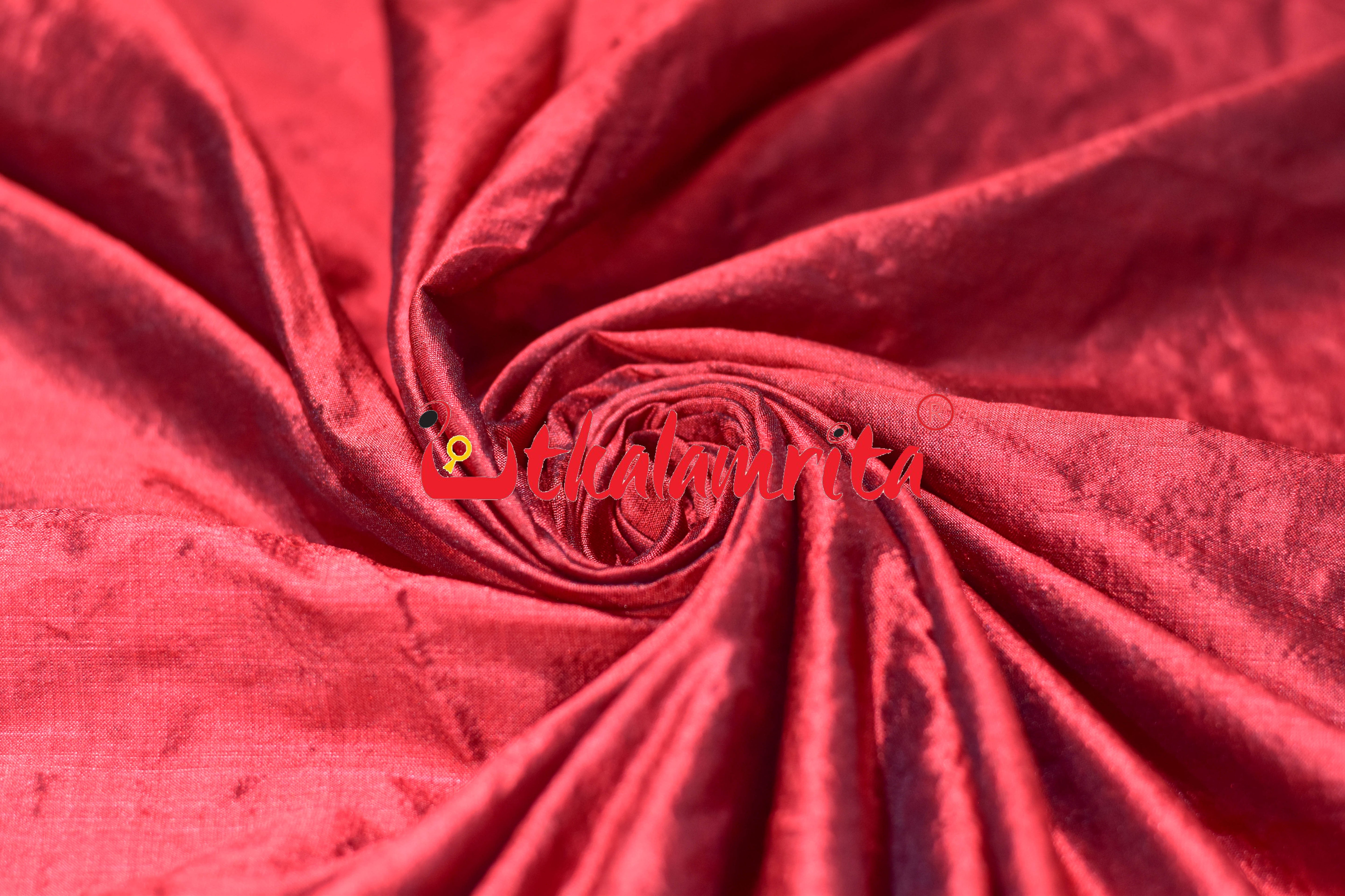 Maroon Arrows Bandha Silk (Fabric)