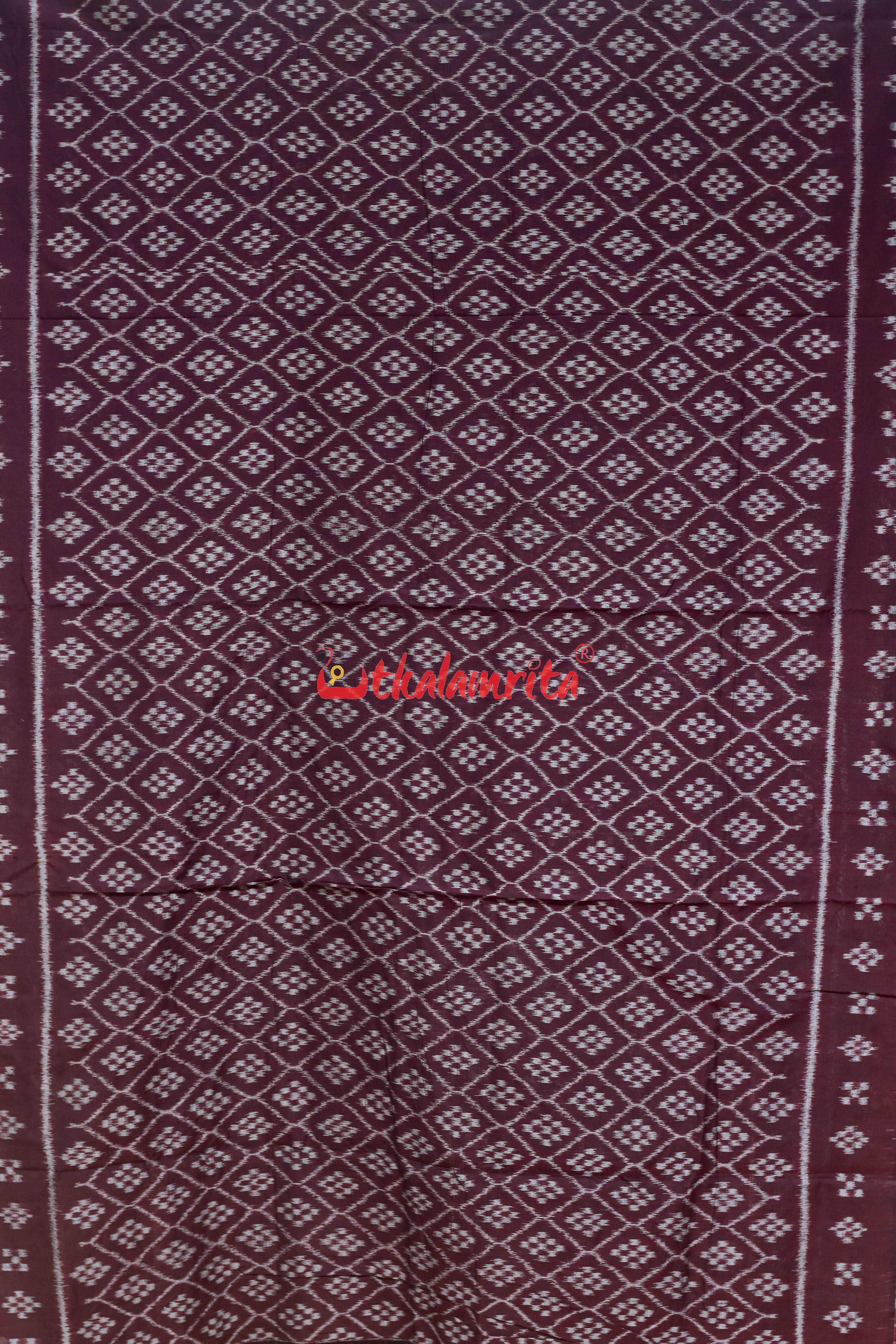 Coffee Body Pasapali Khandua Cotton Saree