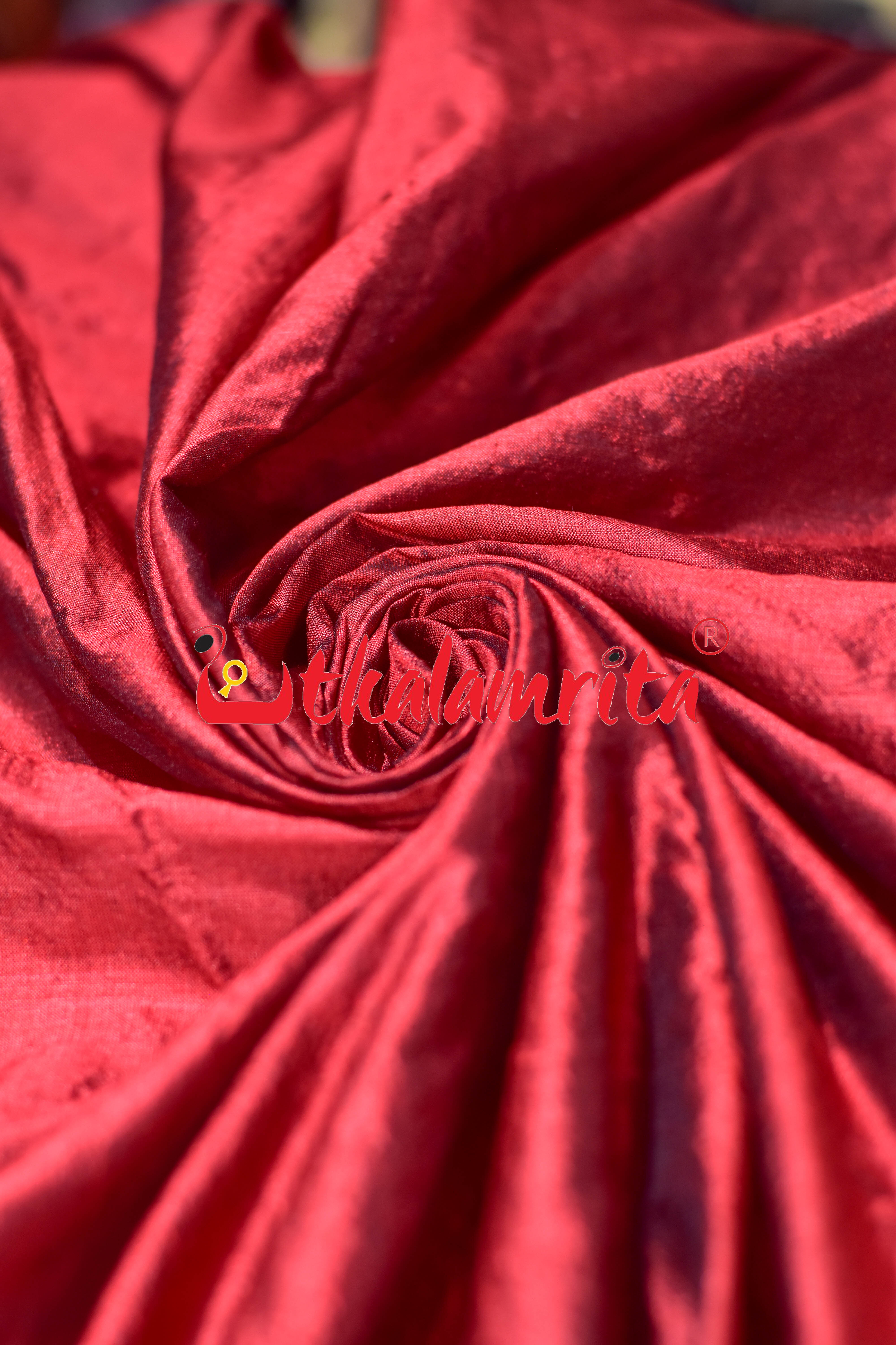 Maroon Arrows Bandha Silk (Fabric)