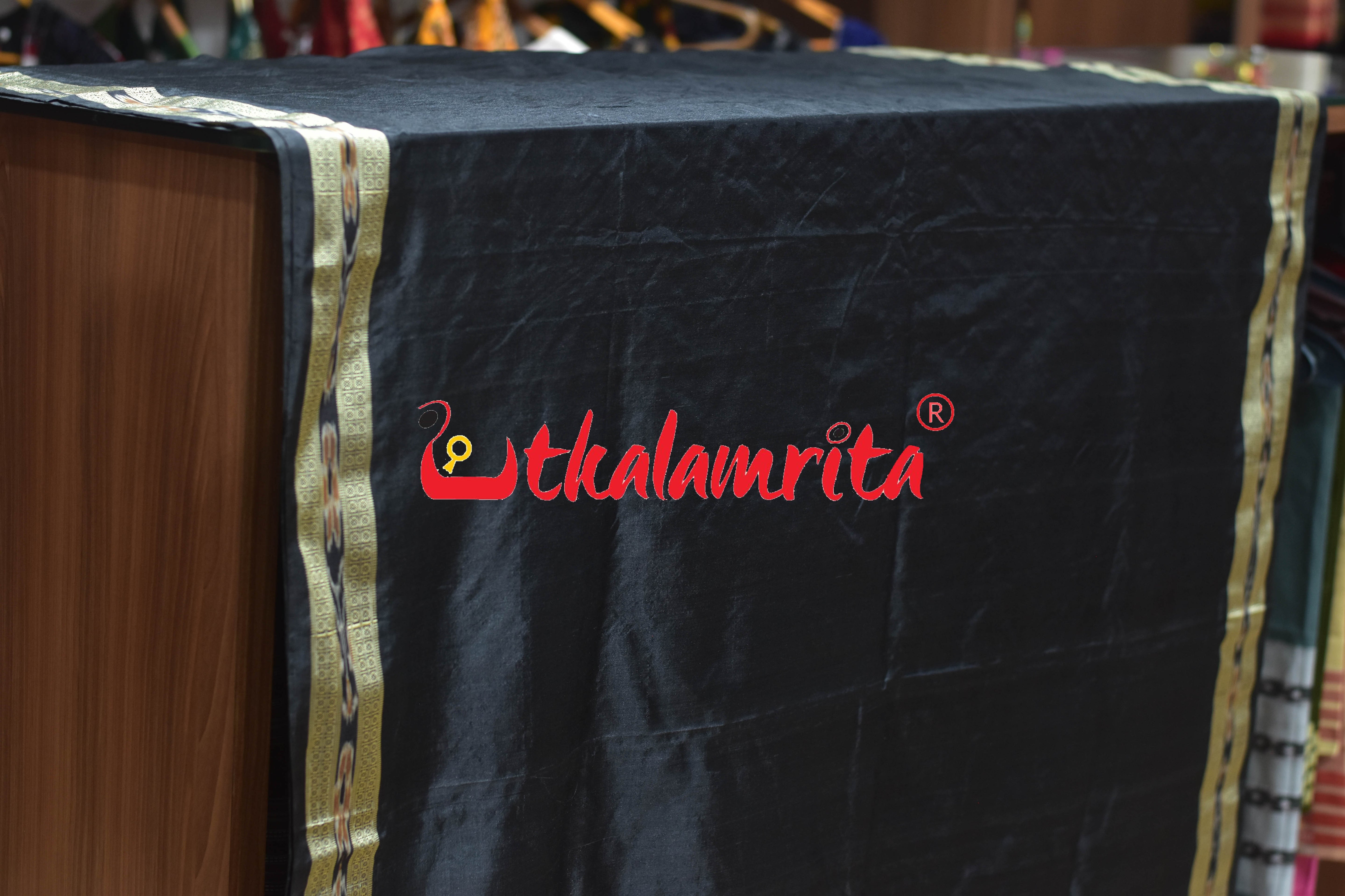 Black Phula Bandha Silk (Fabric)