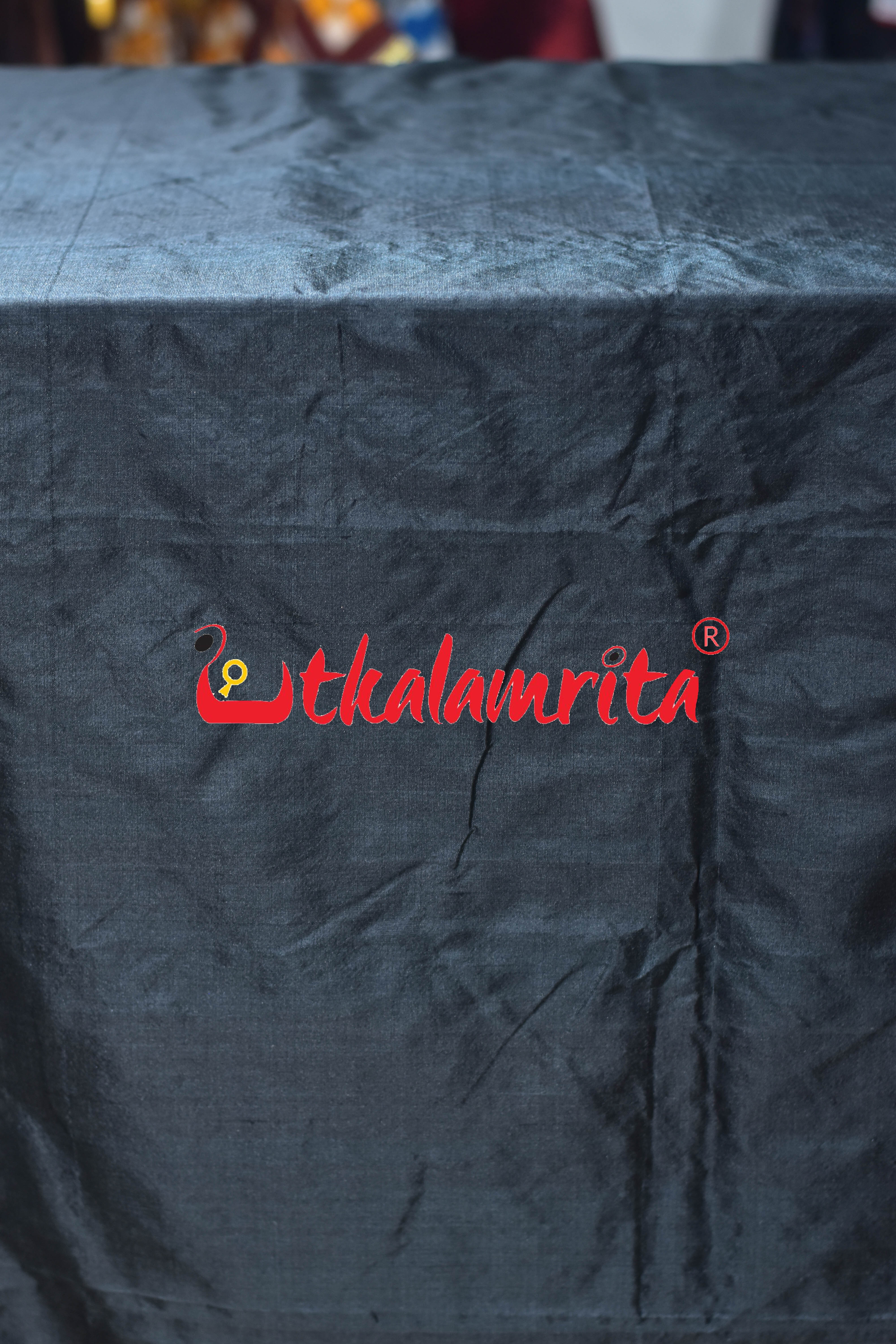 Black Phula Bandha Silk (Fabric)