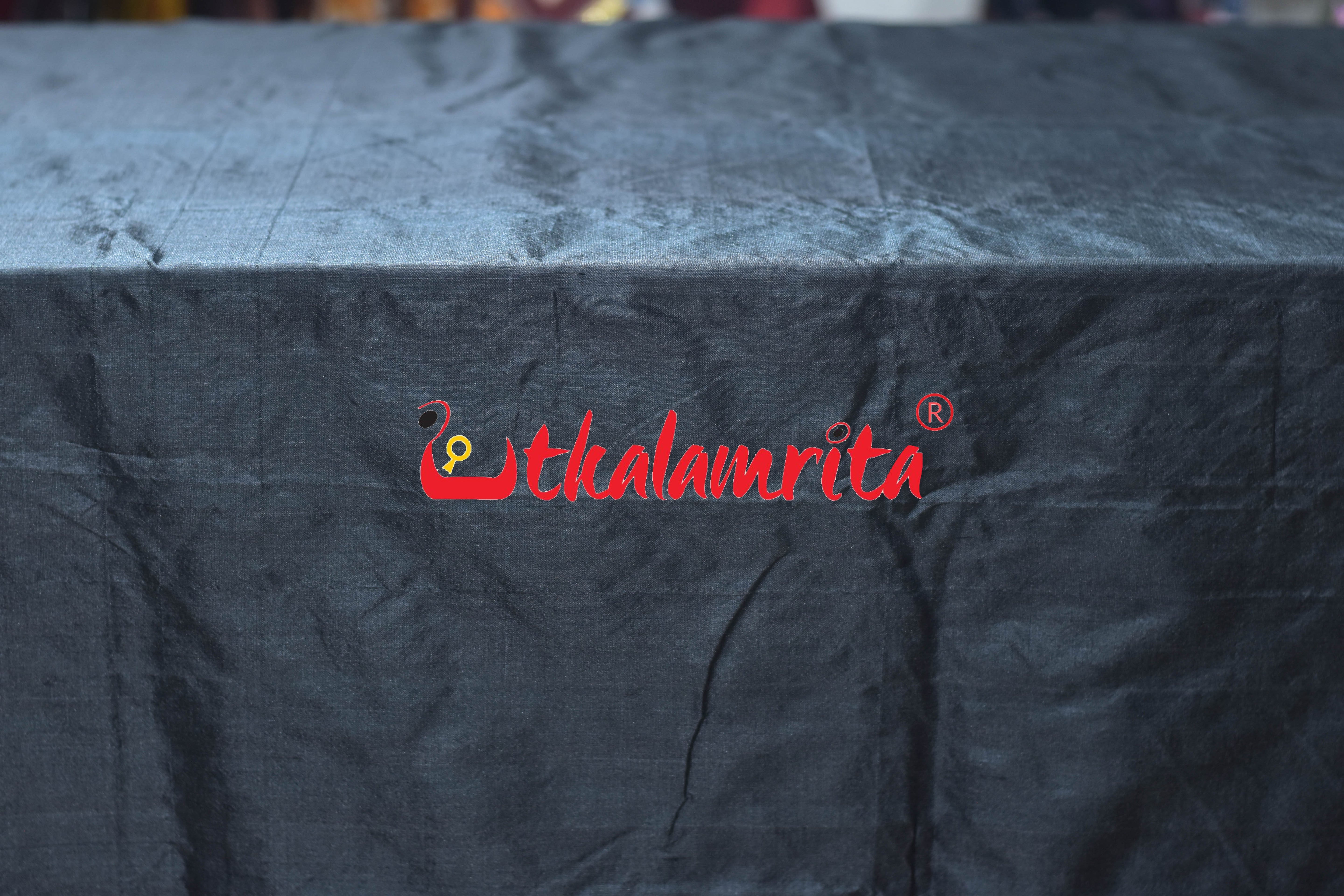 Black Phula Bandha Silk (Fabric)