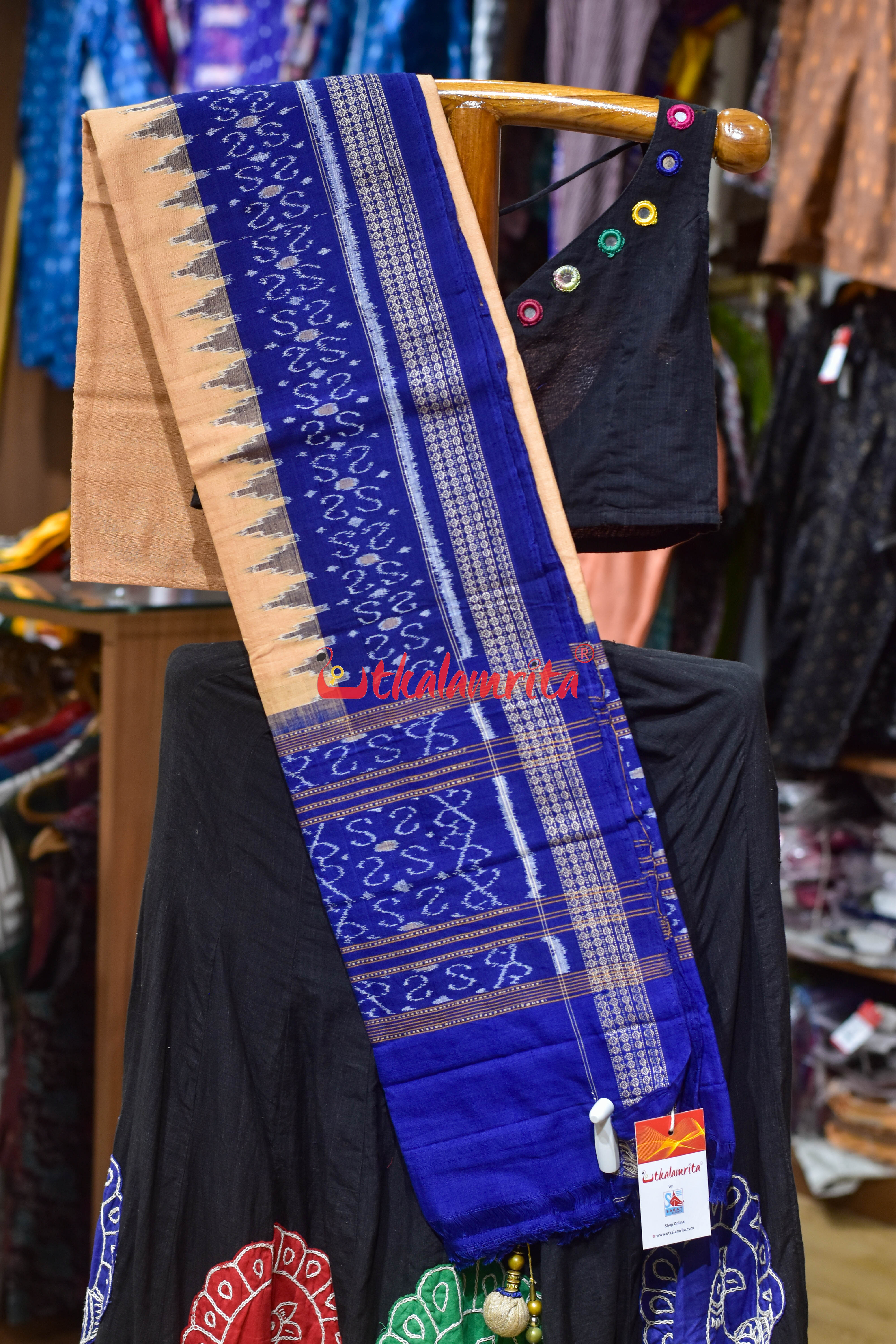 Chandan Blue S Bandha Cotton (Dupatta)