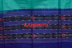 Blue Teal Phuldani Sambalpuri Cotton Dress Set