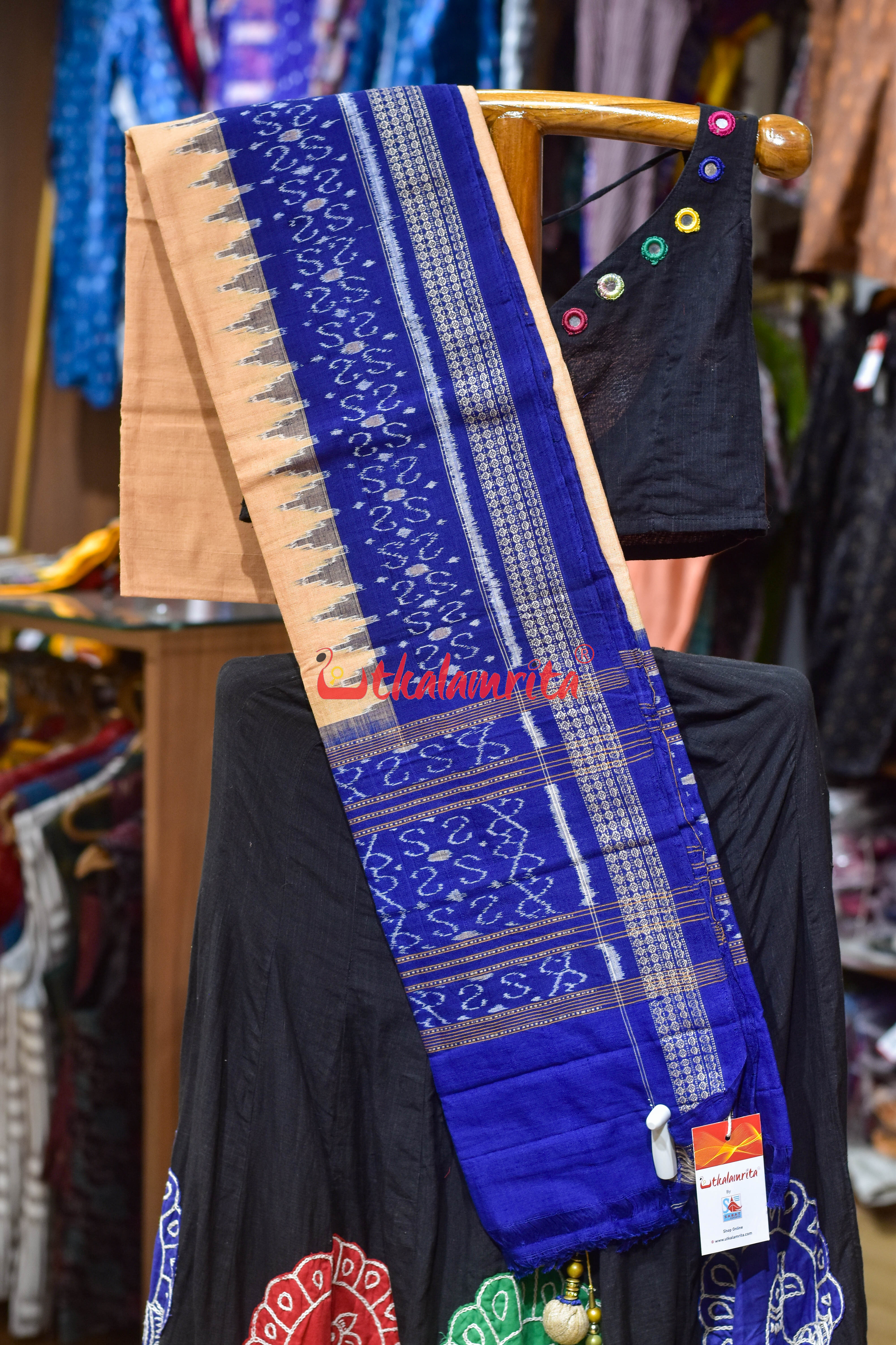 Chandan Blue S Bandha Cotton (Dupatta)