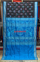 Black Blue Lakhmi Special Sambalpuri Silk Saree