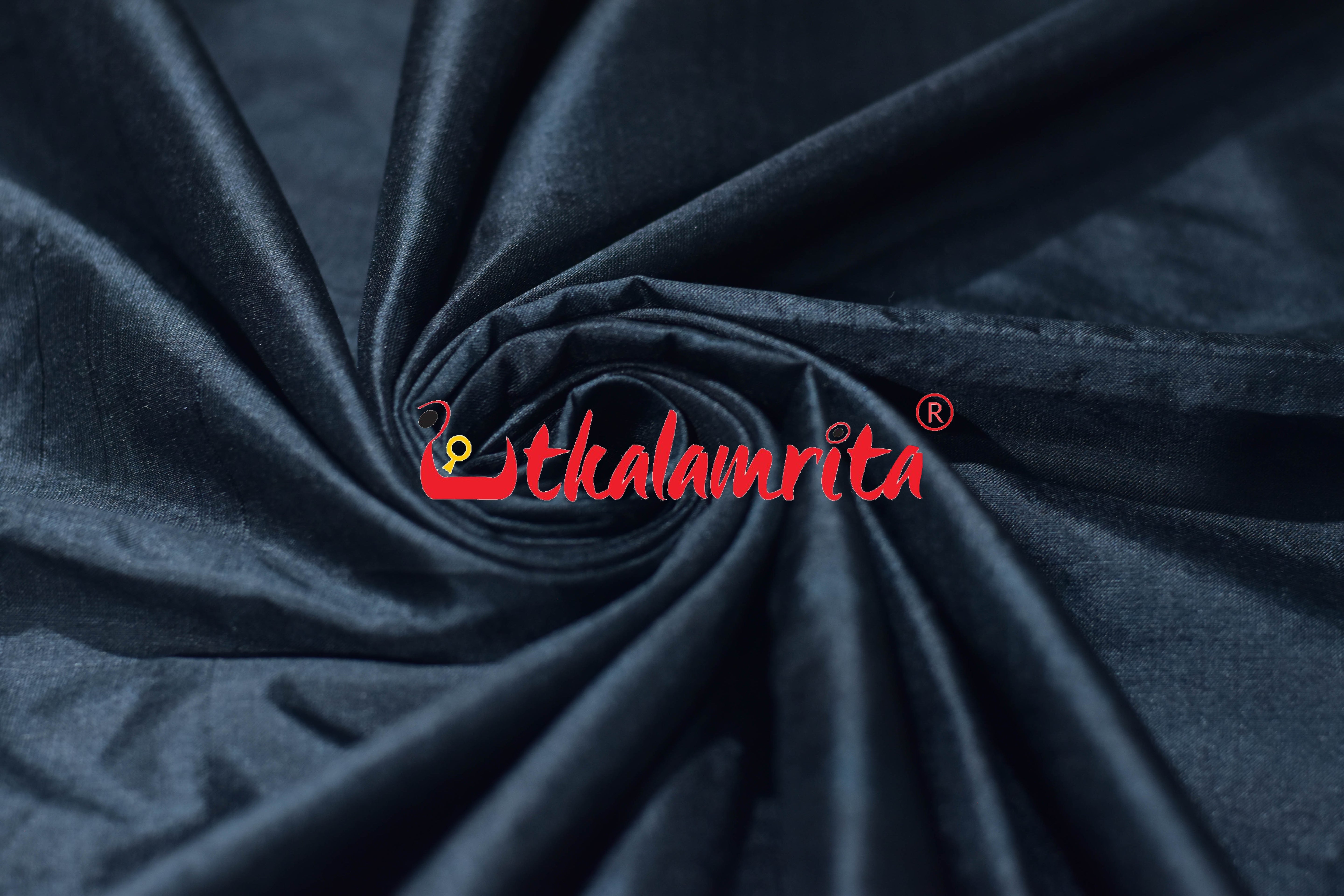 Black Phula Bandha Silk (Fabric)