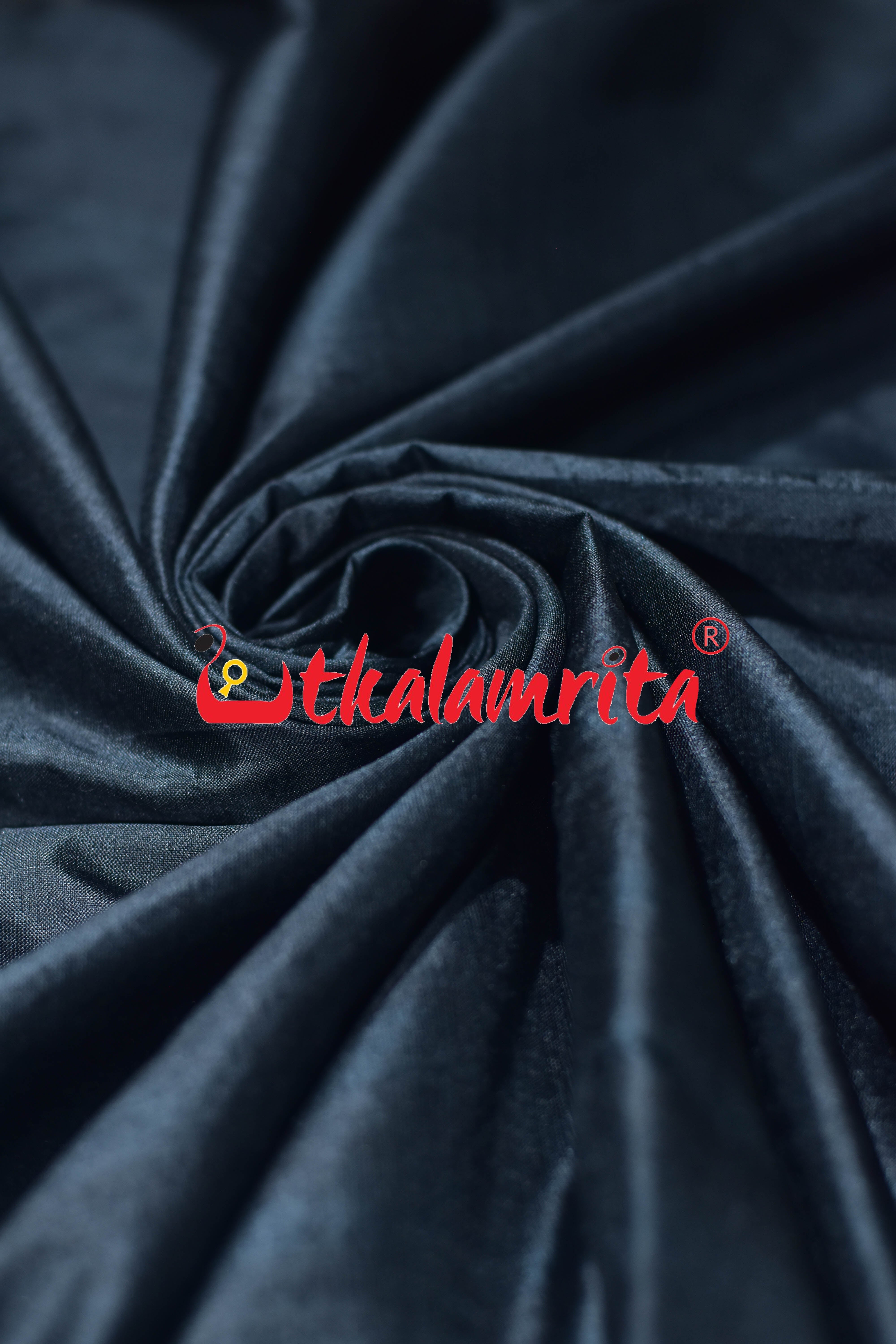 Black Phula Bandha Silk (Fabric)