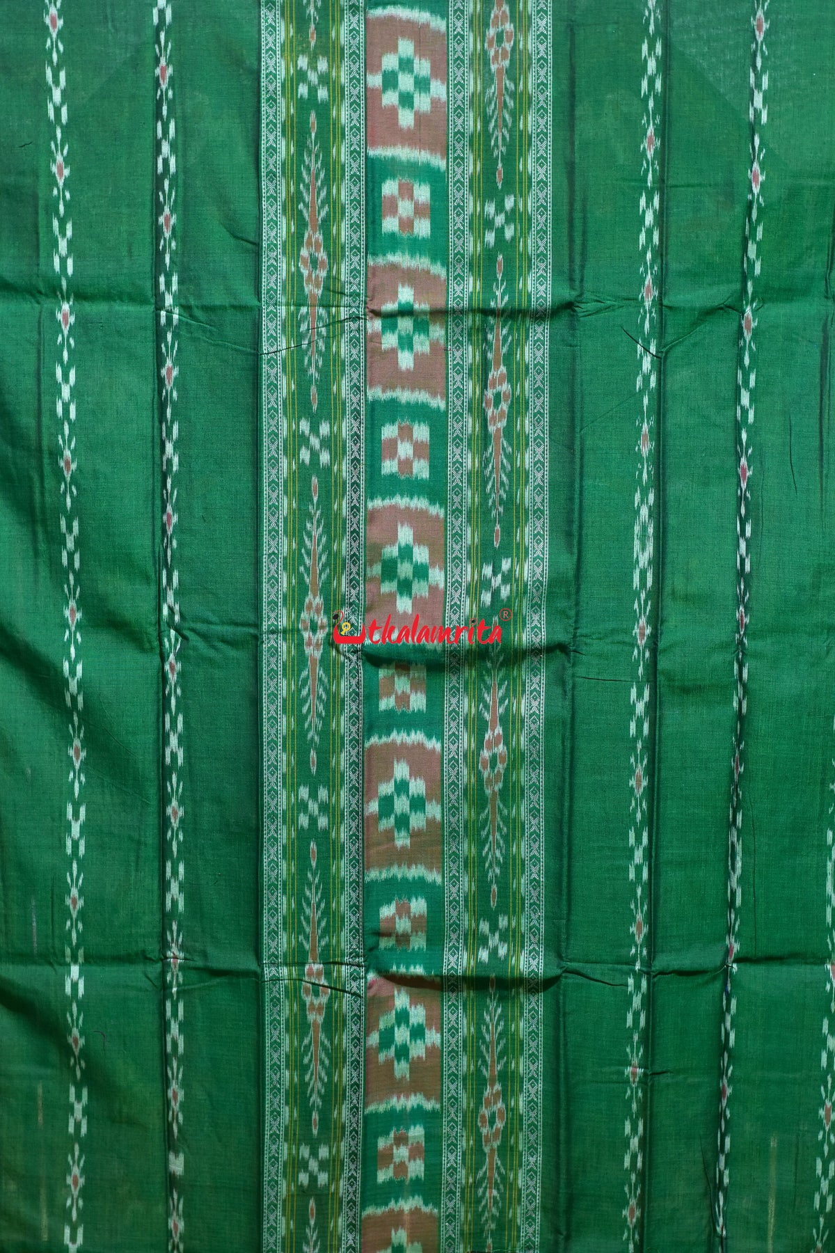 Green Pink Middle Pasapali Flower Ikat Dress Set