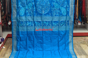 Black Blue Lakhmi Special Sambalpuri Silk Saree
