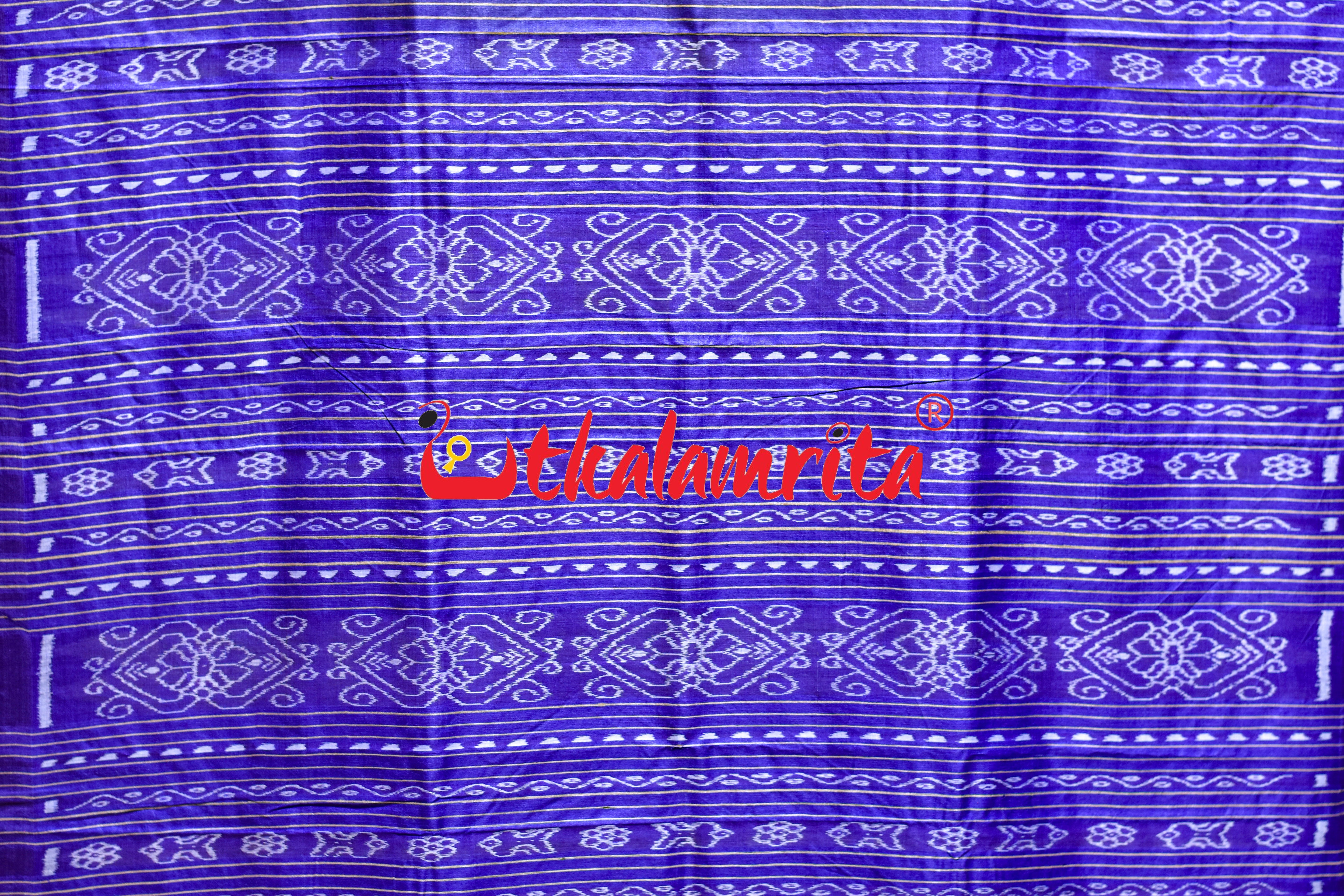 Beige Blue Gopalpur Tussar Silk Saree