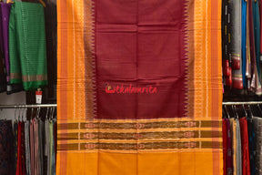Mustard Maroon Phula Bandha Dress Set