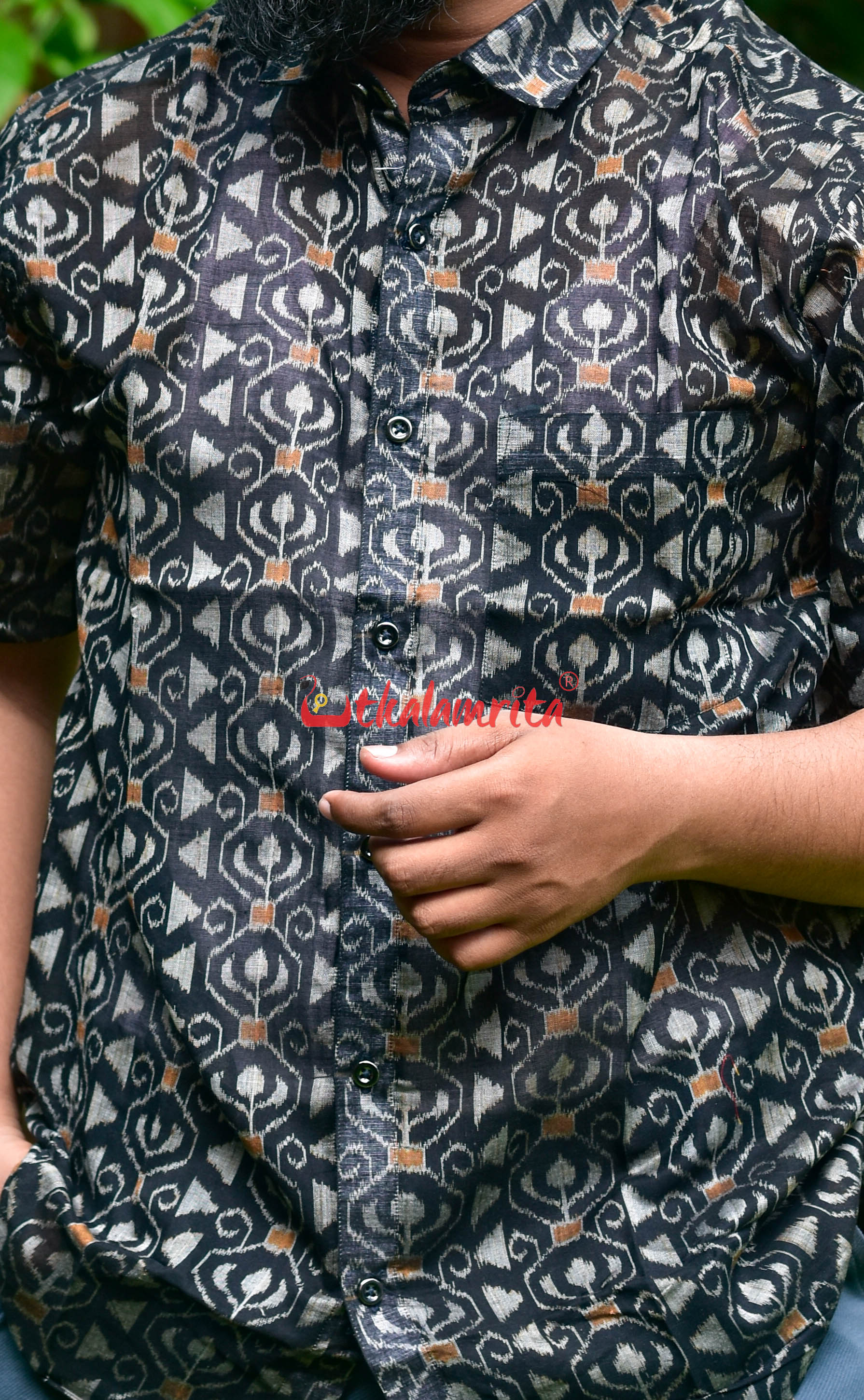 Black Phuldani (Mens' Half Shirt)