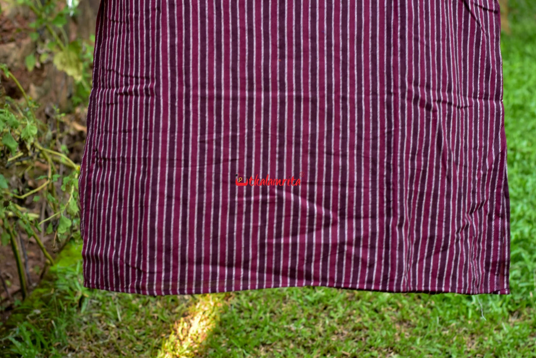 Maroon Coffee Lines- Full Kotpad Kurta