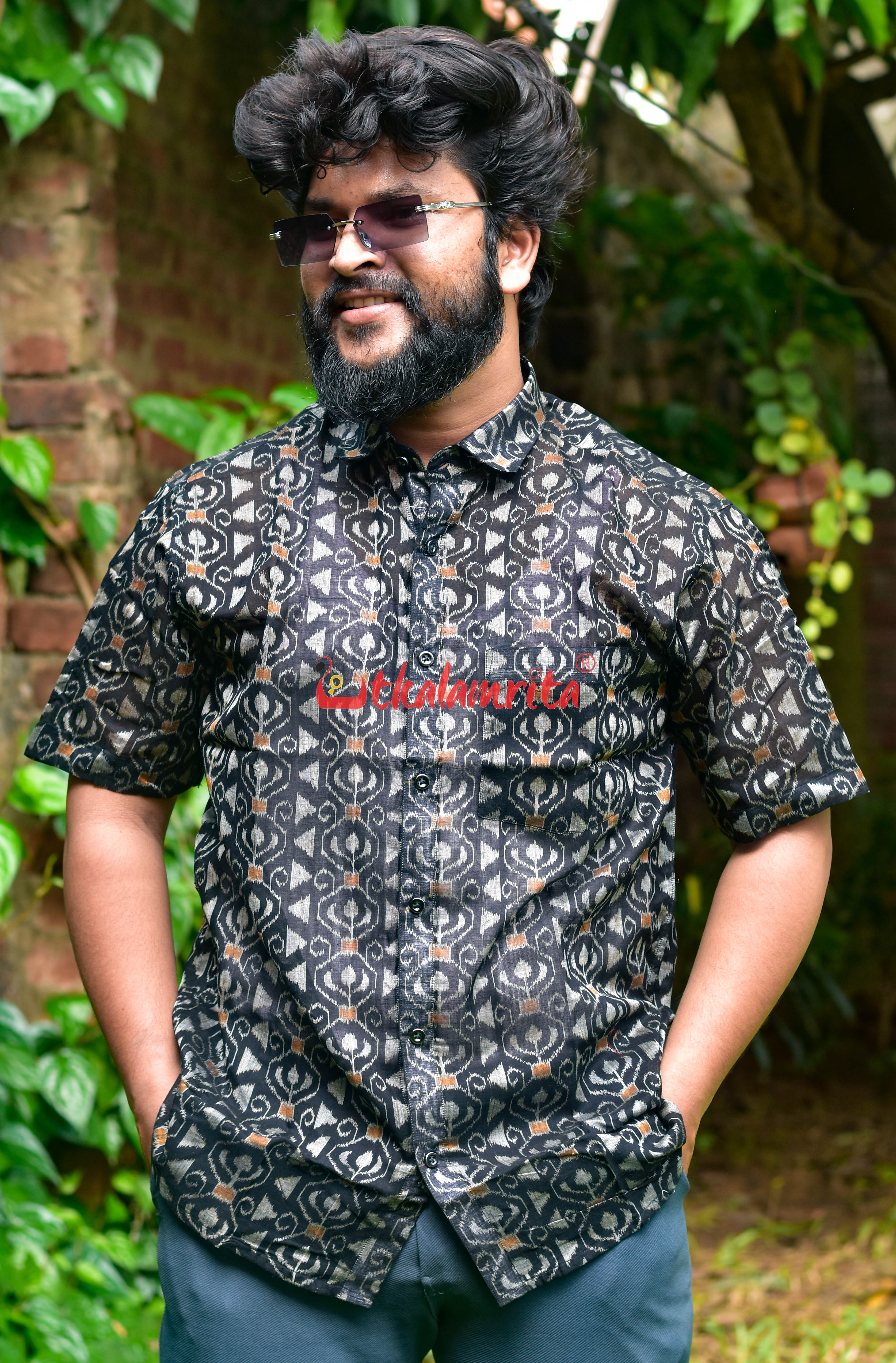Black Phuldani (Mens' Half Shirt)