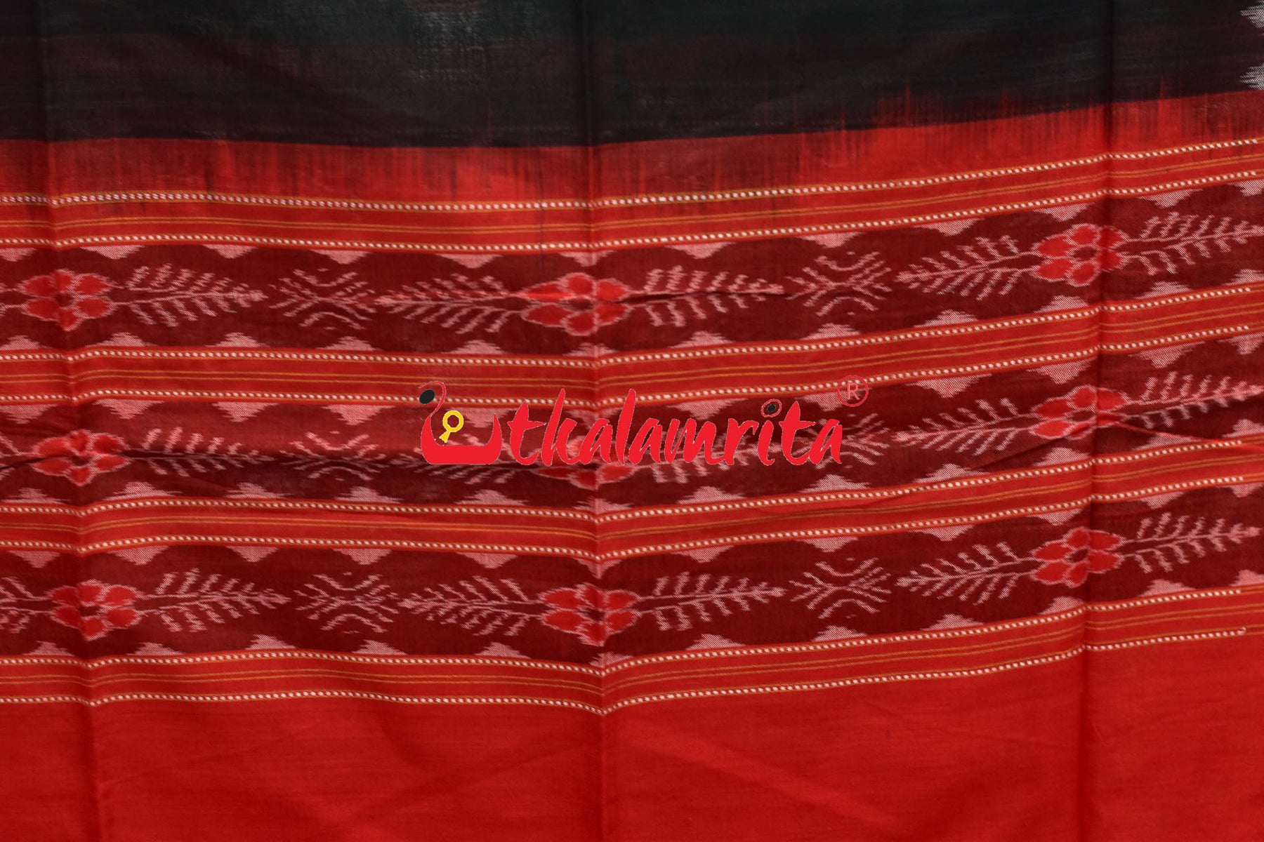 3D Red Black Tribals Sambalpuri Cotton Dress Set