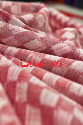 Checkerboard Pink White Ikat (Fabric)