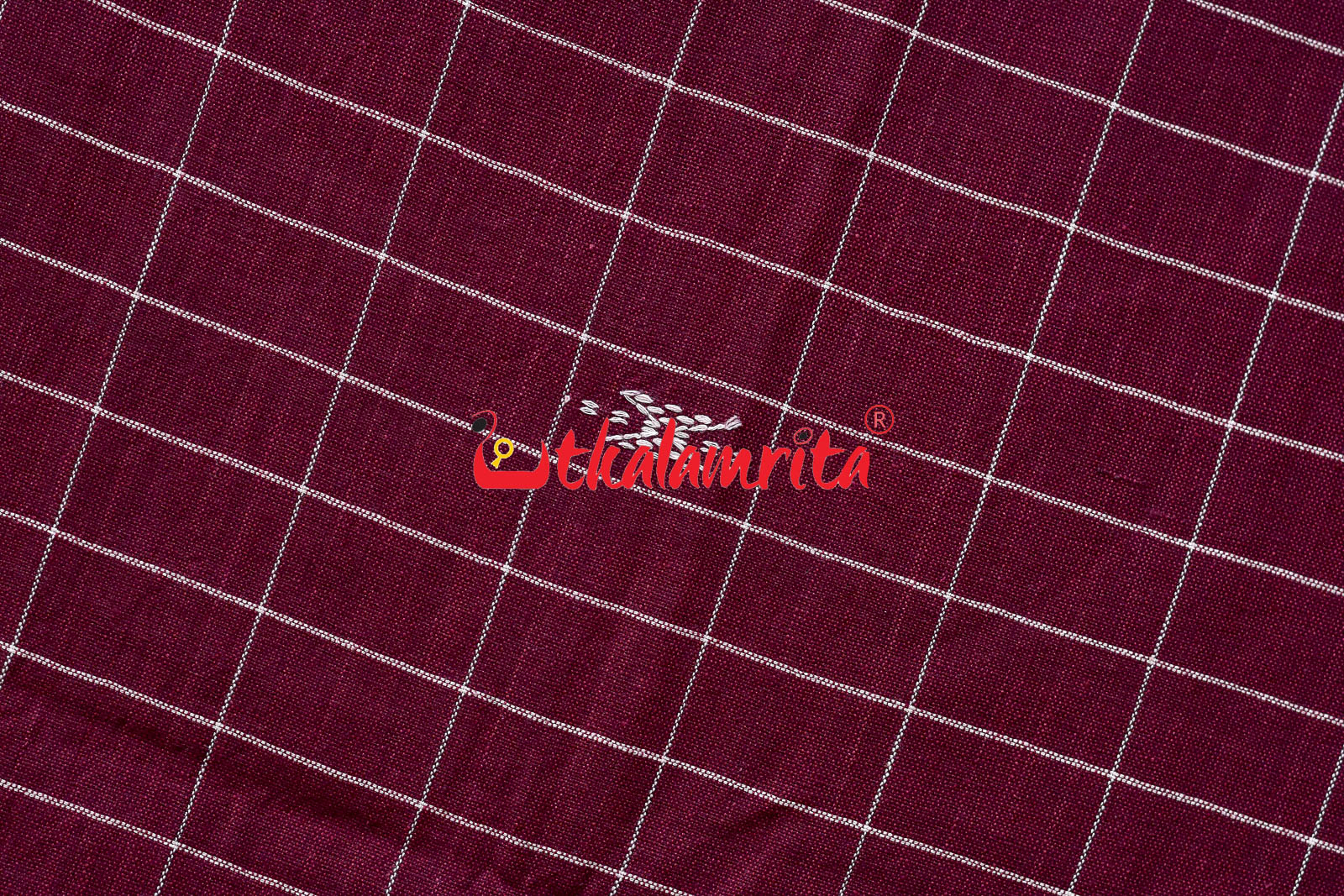 Maroon White Checks (Kotpad Dupatta)